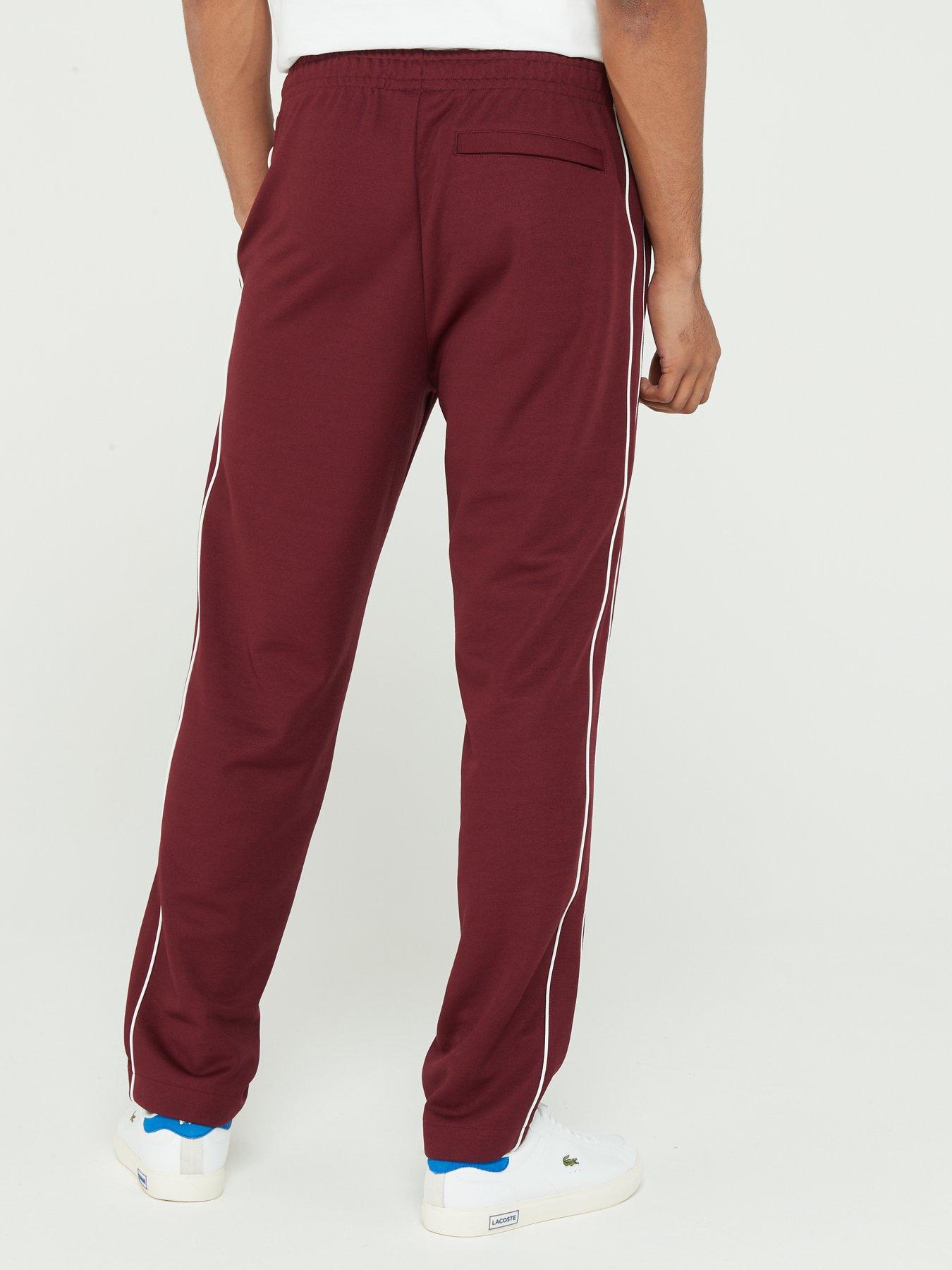 Red lacoste shop joggers