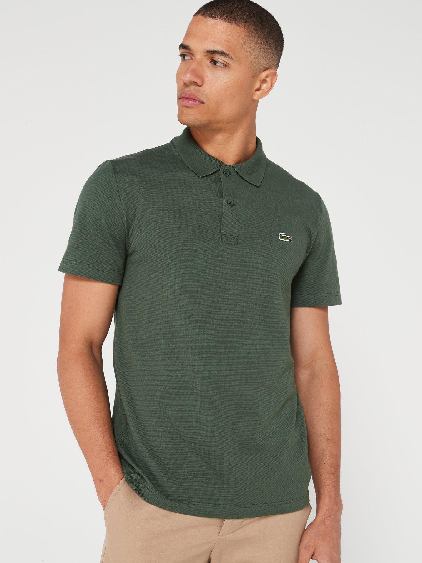 Mens grey outlet lacoste polo shirt