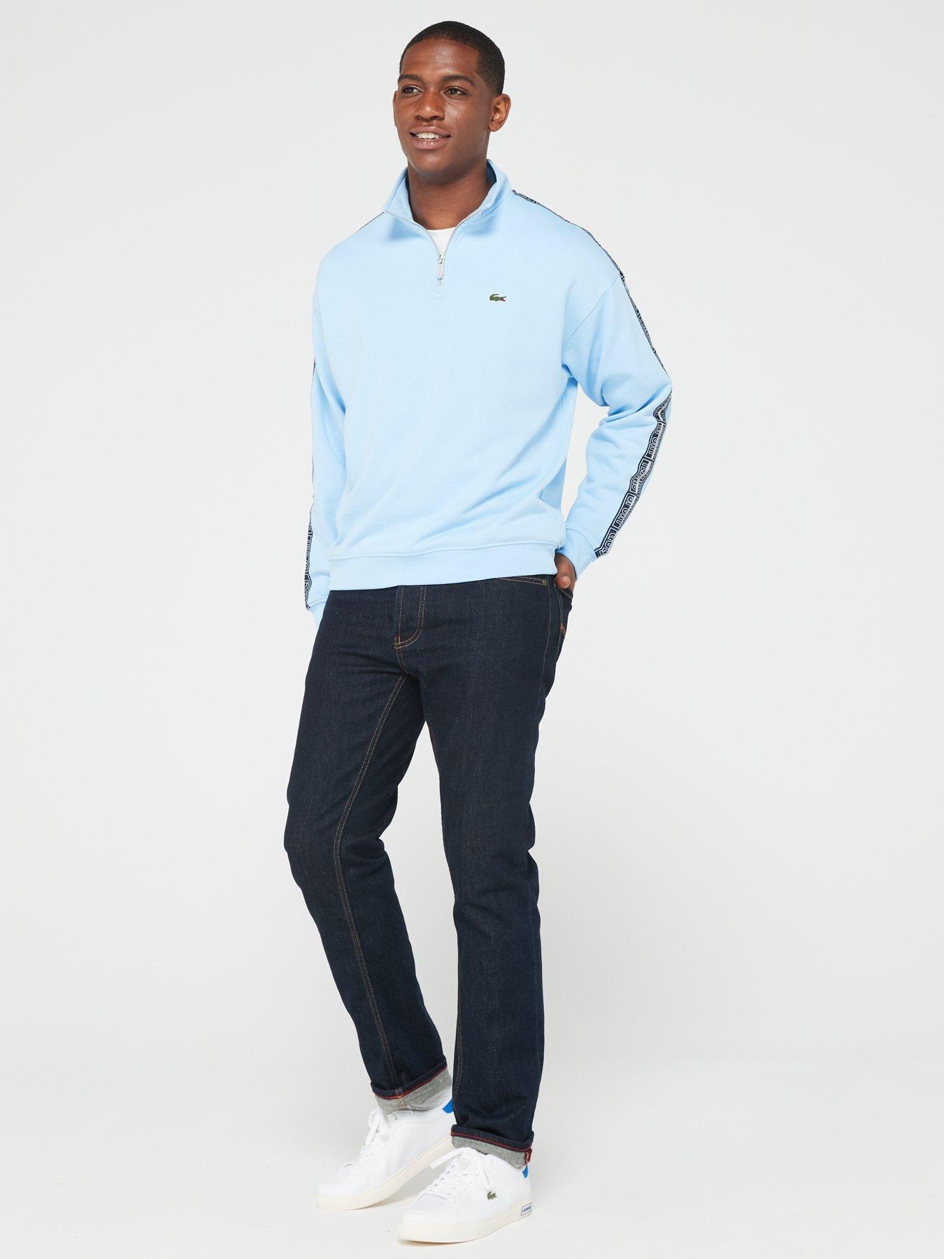 Light blue clearance quarter zip sweatshirt