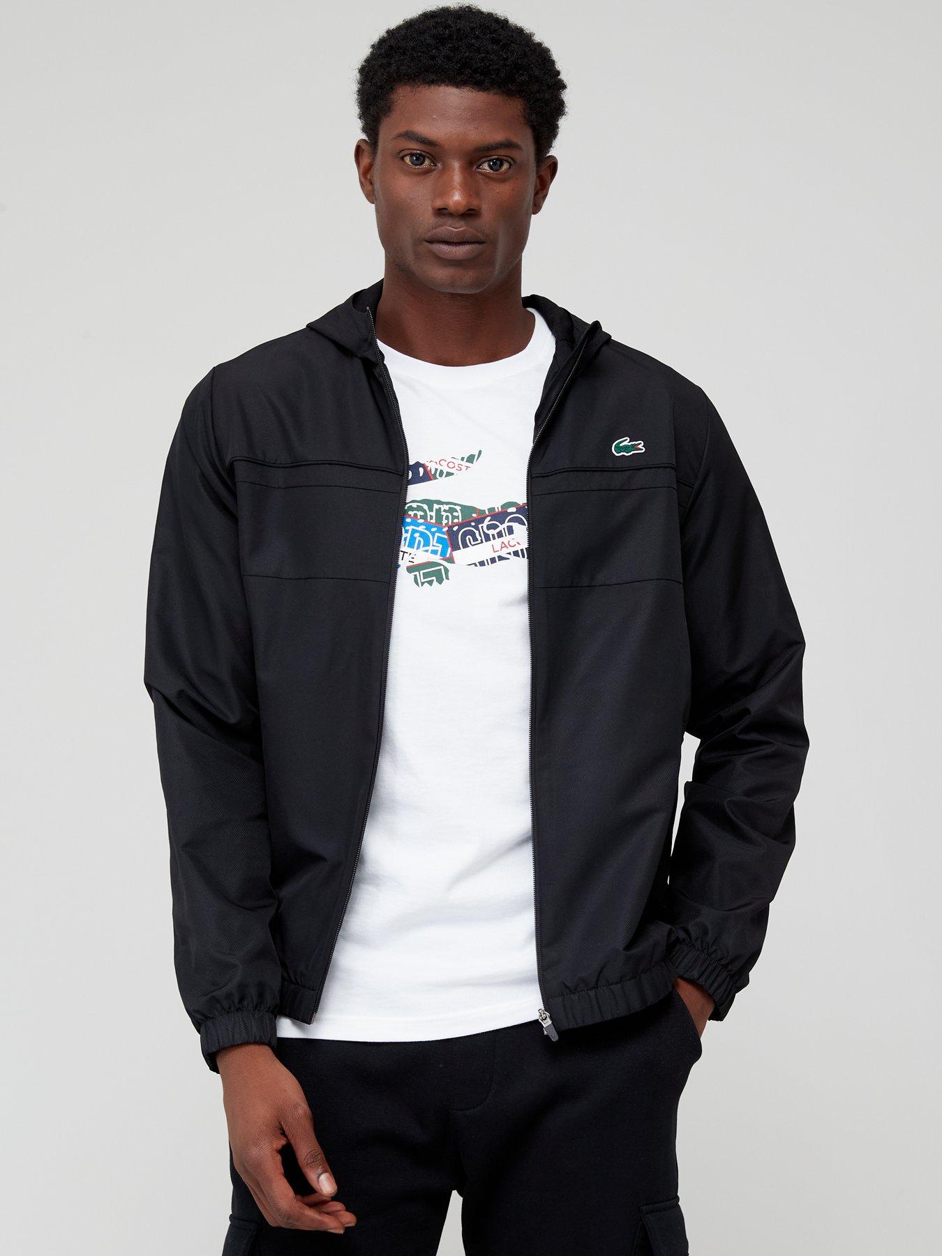 Lacoste Hooded Track Jacket - Black | very.co.uk