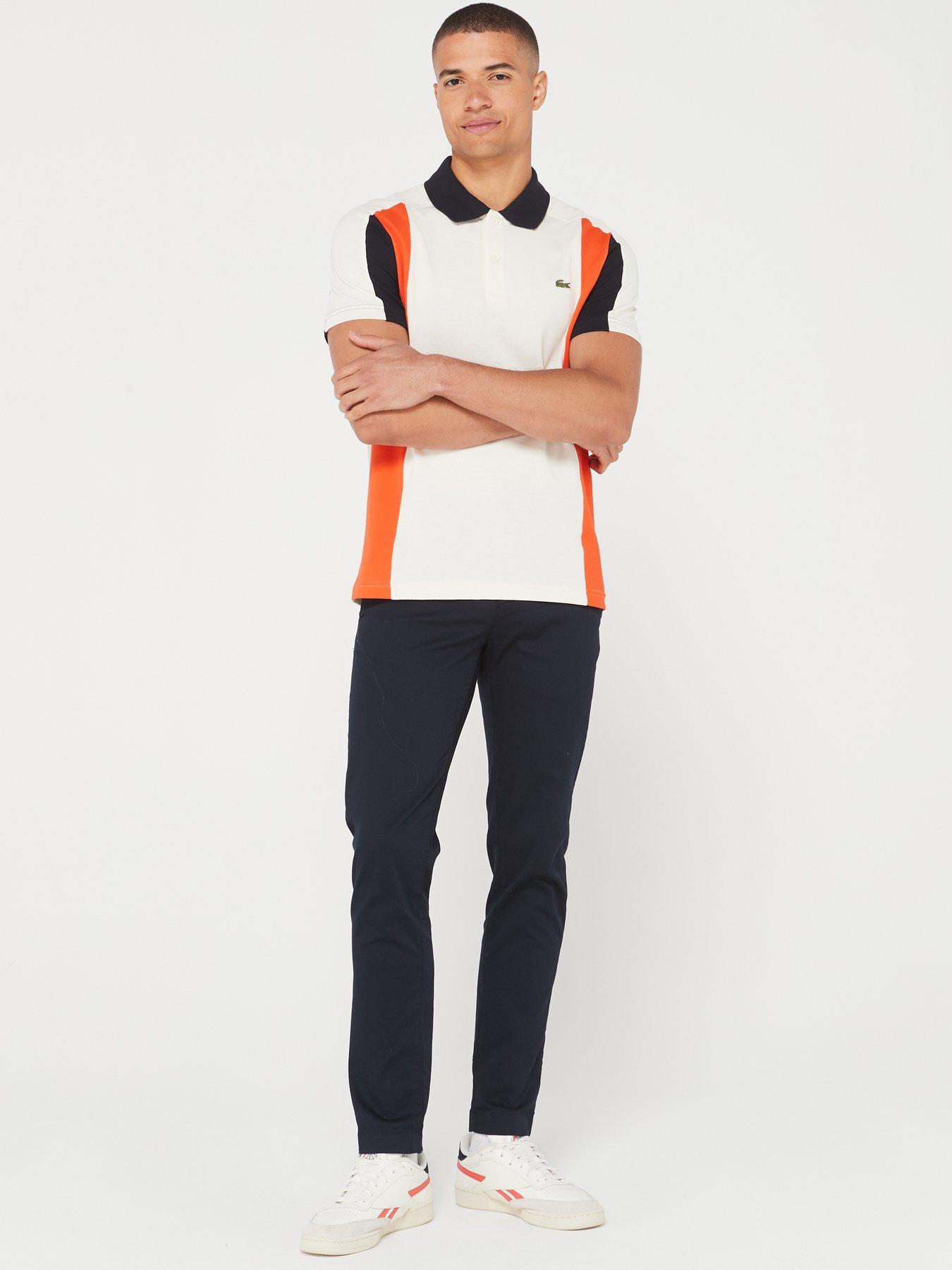 Lacoste Elevated Colourblock Polo Shirt - Cream