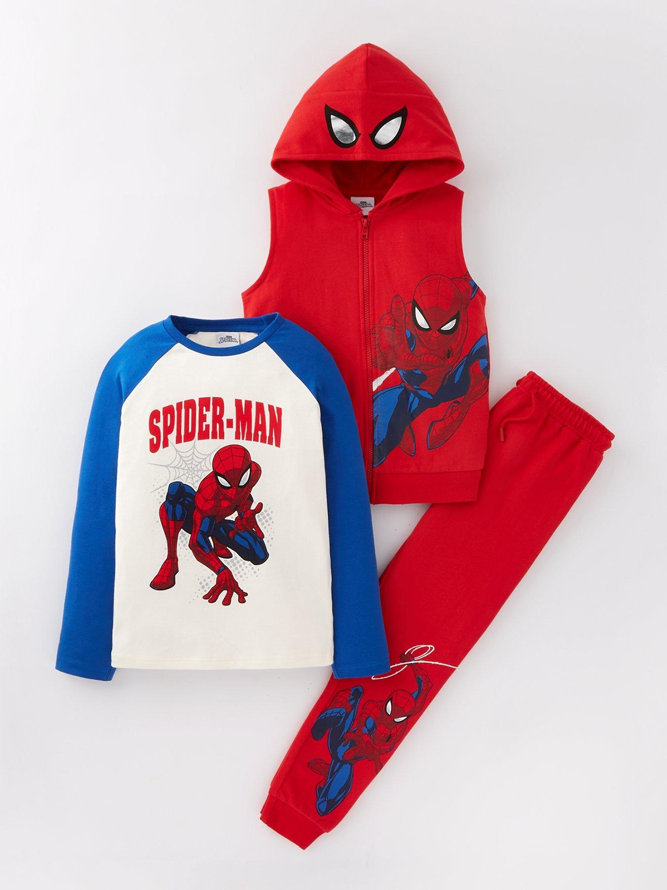 Mens Spiderman Pyjamas Pyjama Tracksuit Adult Spider Man Sleep Set