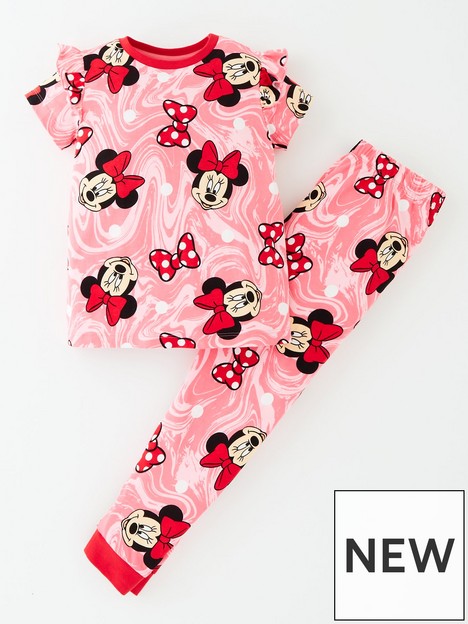 minnie-mouse-all-over-print-short-sleeve-pyjamas-pink
