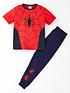  image of spiderman-novelty-short-sleeve-pyjamas-red