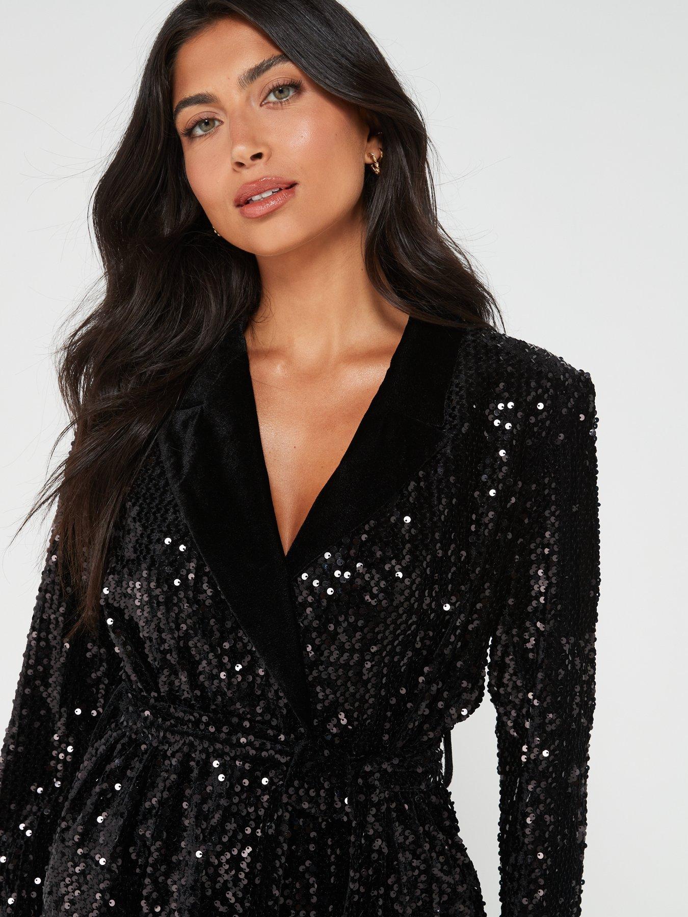 Very sequin jacket top