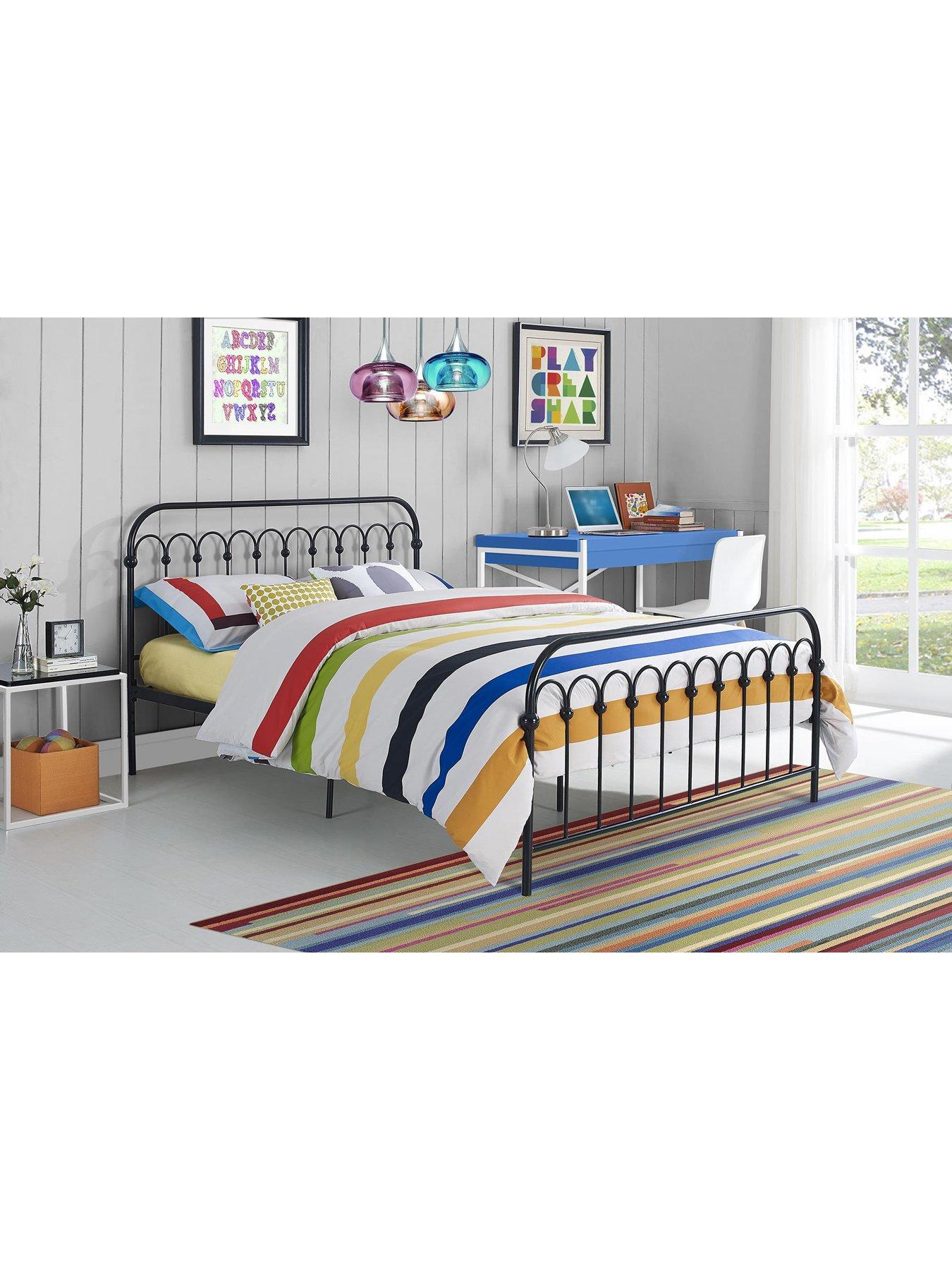 undefined Bright Pop Double Metal Bed Frame - Black