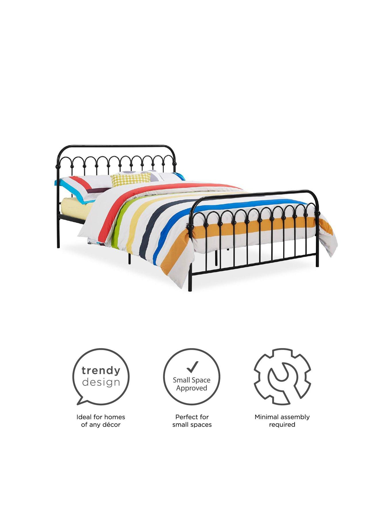 Image 6 of 7 of Novogratz Bright Pop Double Metal Bed Frame - Black