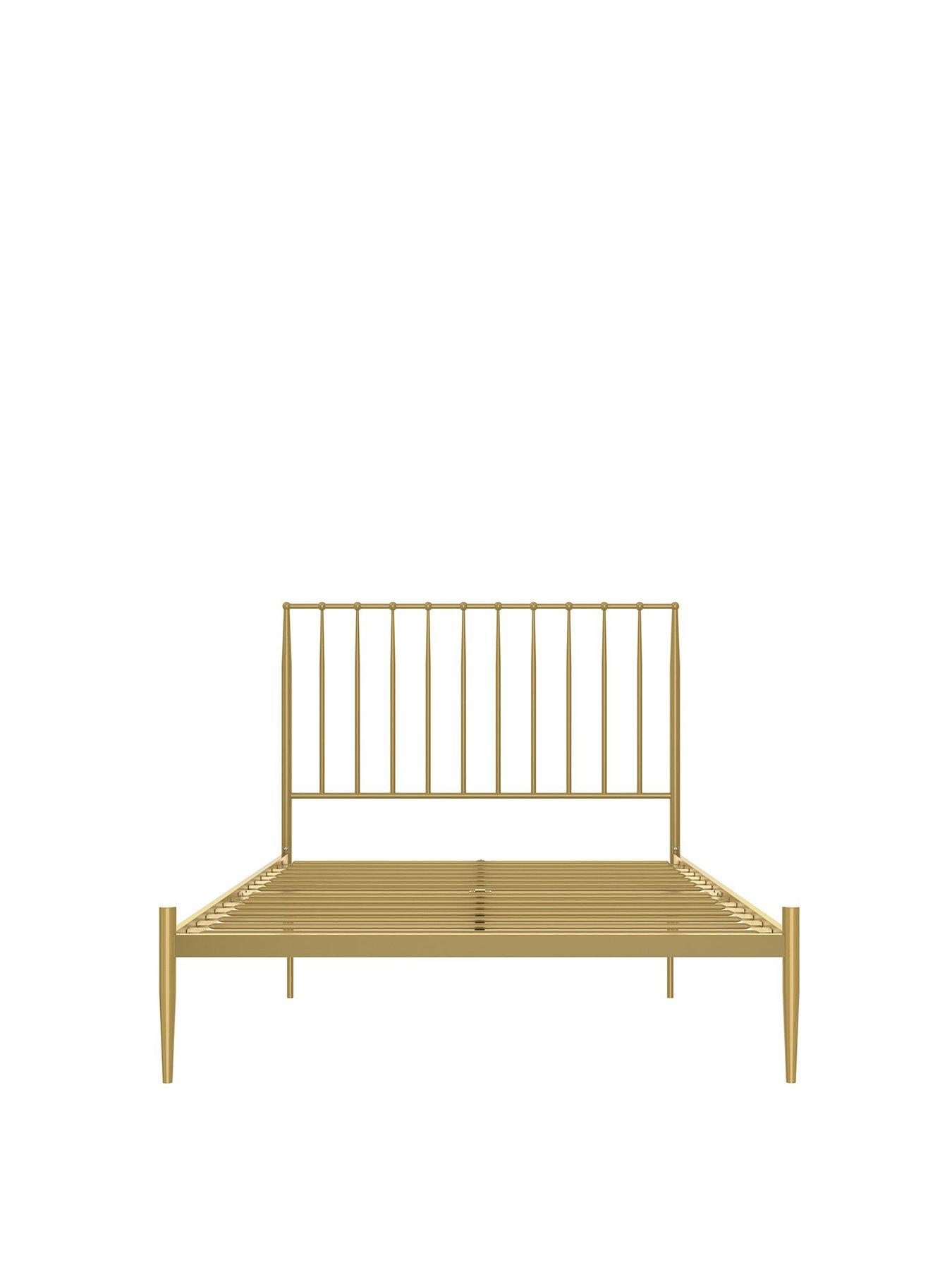 Gold twin deals bed