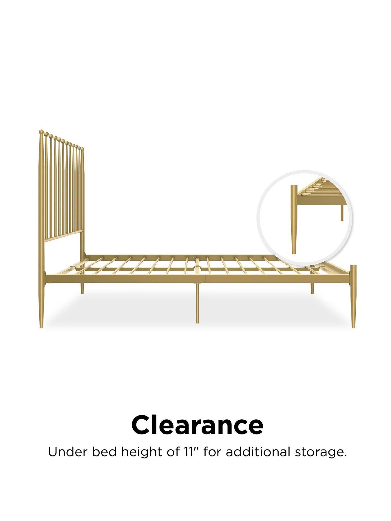 Image 4 of 6 of Dorel Home Giulia Modern Double Metal Bed Frame - Gold