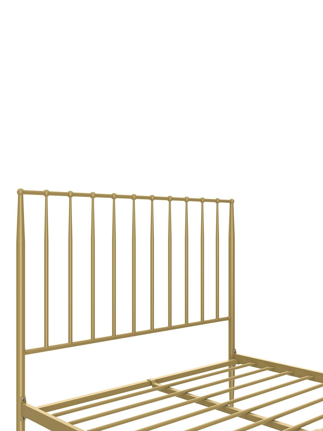 Image 5 of 6 of Dorel Home Giulia Modern Double Metal Bed Frame - Gold
