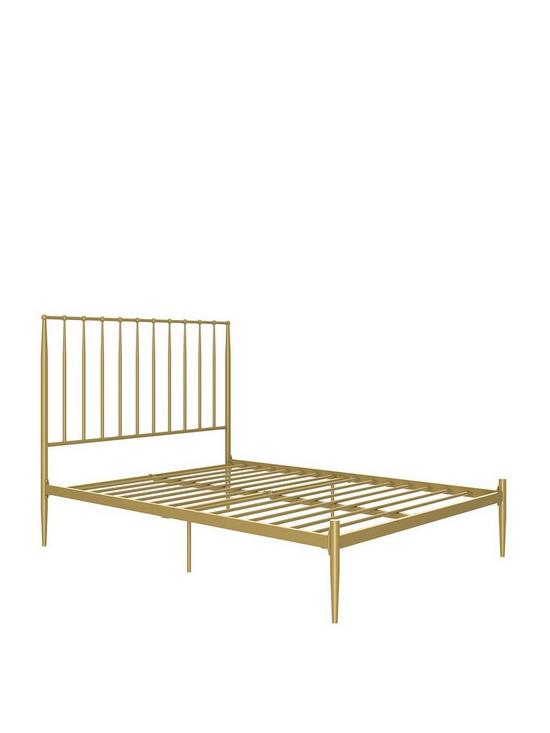 stillFront image of dorel-home-giulia-modern-king-metal-bed-frame-gold