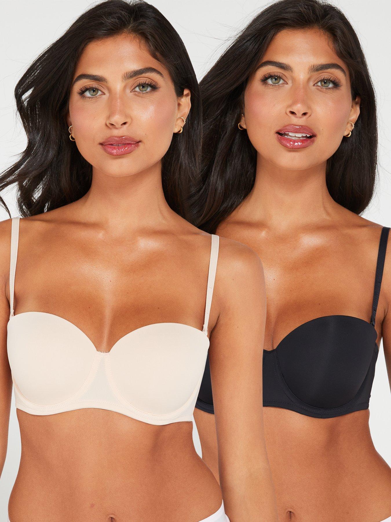 DORINA Lightly Padded Michelle 2 Pack Bandeau Bra - Multi