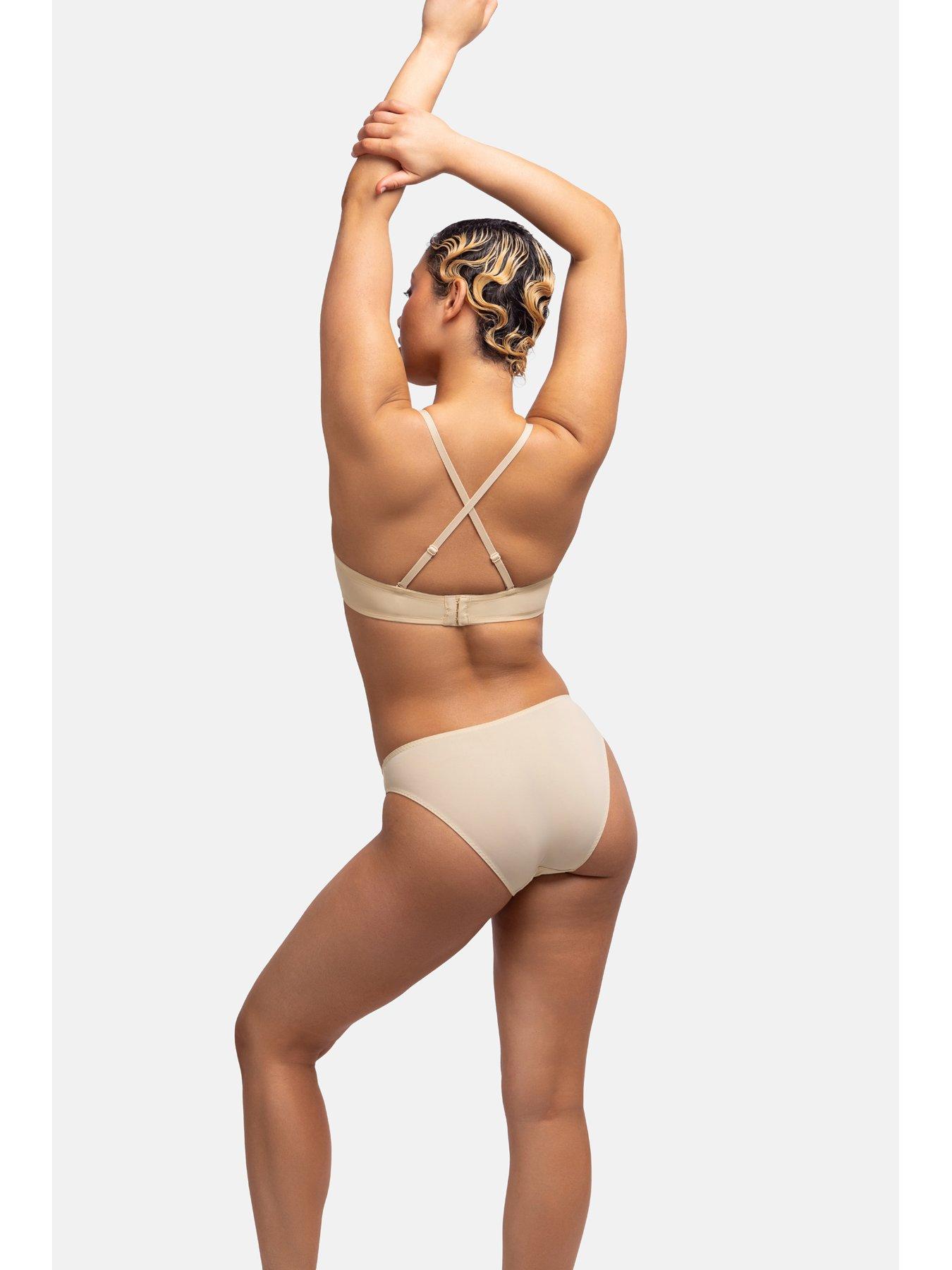 Image 6 of 7 of DORINA Lightly Padded Michelle 2 Pack Bandeau Bra - Beige/black