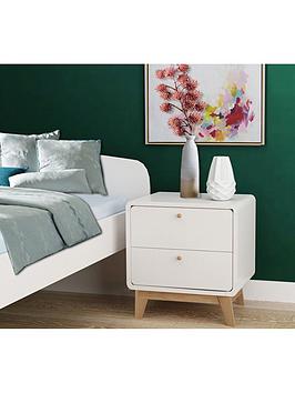 Product photograph of Dorel Home Cassie Bedside Table - White Oak from very.co.uk