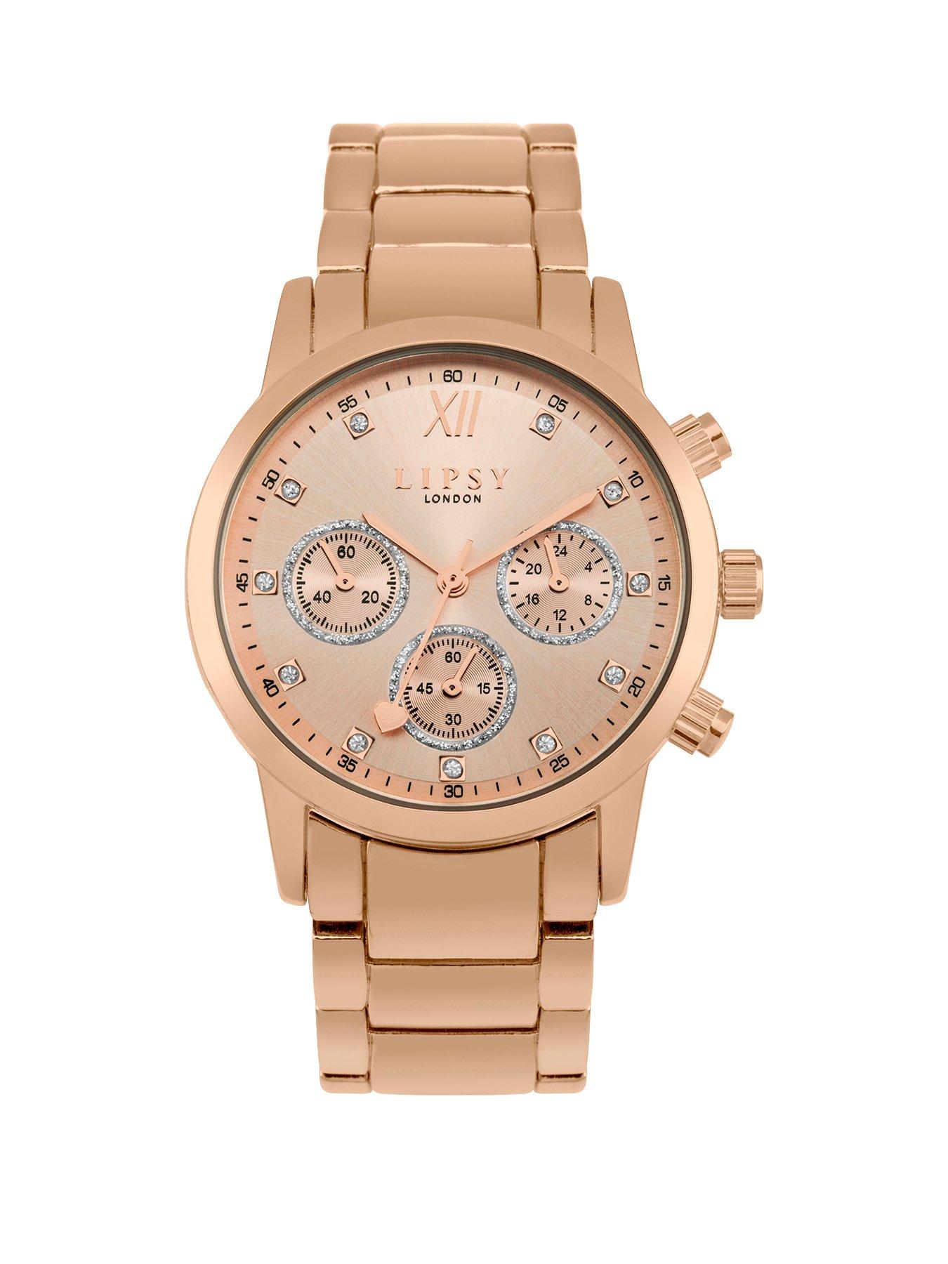 Lipsy Rose Gold Bracelet Watch with Rose Gold Dial very