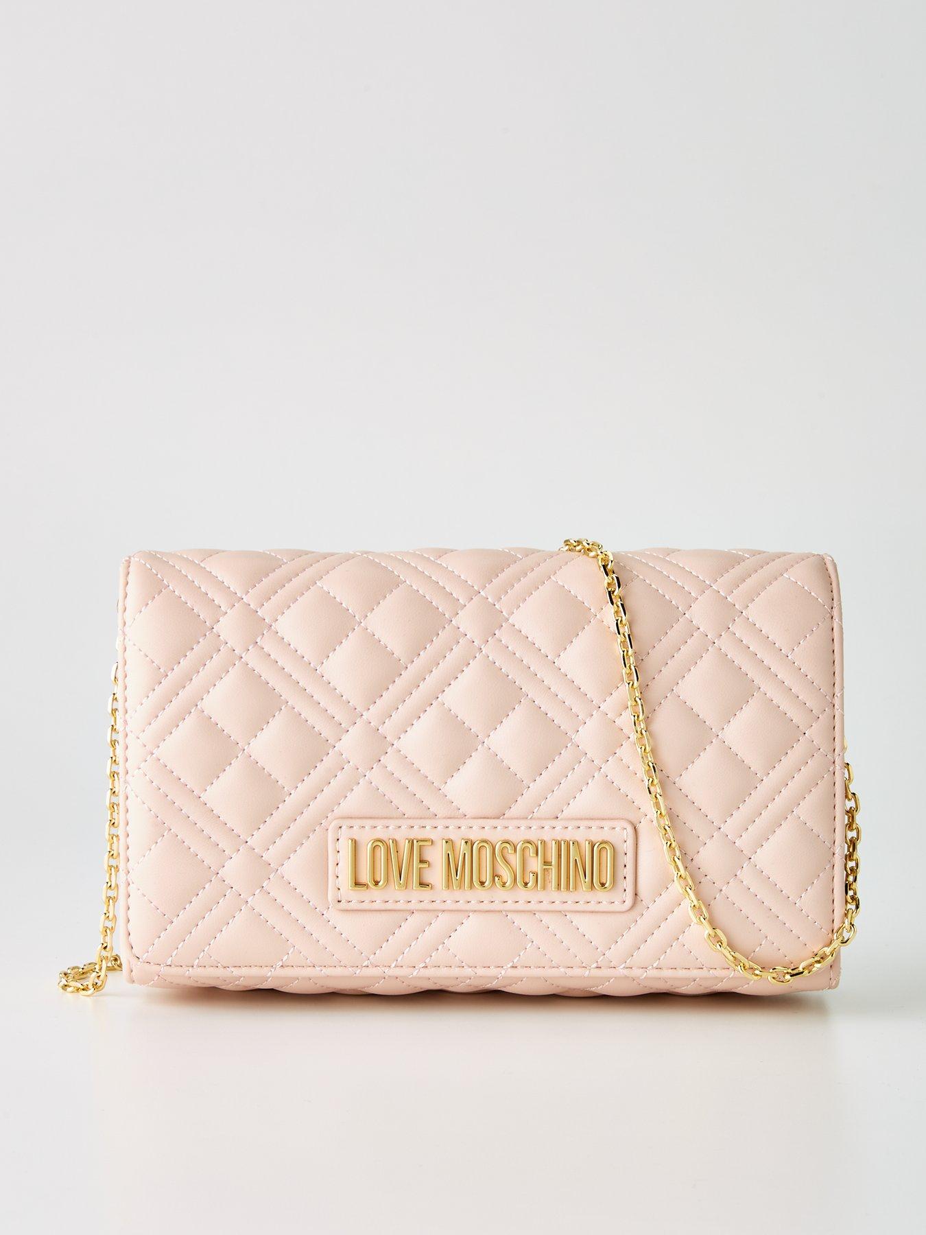 LOVE MOSCHINO Small Quilted Cross-Body Bag - Nude | very.co.uk
