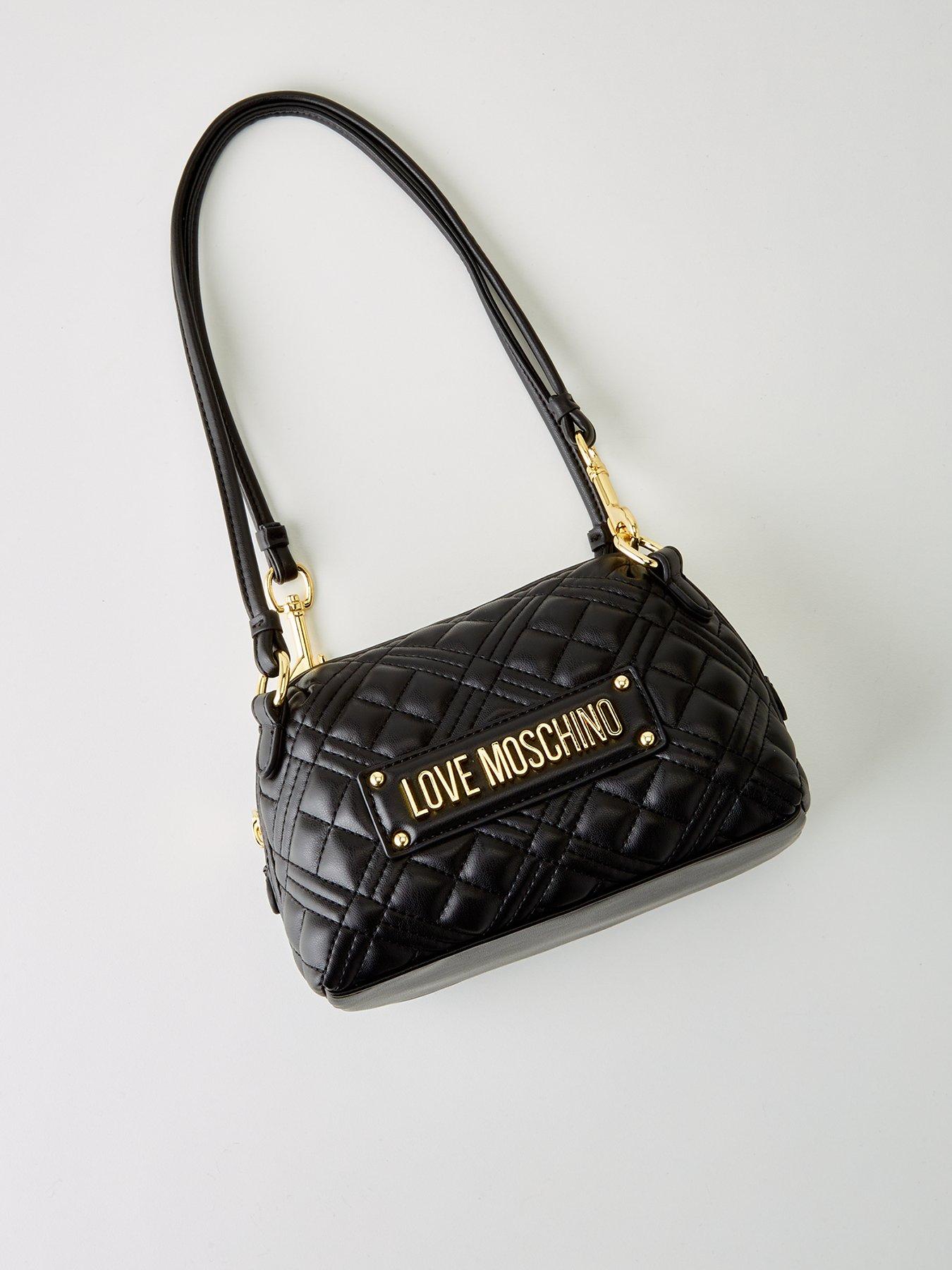 Love moschino quilted soft shoulder online bag