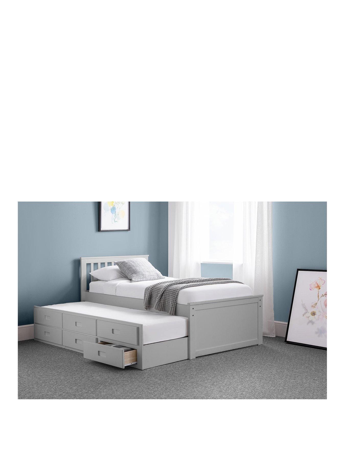 Product photograph of Julian Bowen Maise Children S Bed With Pull Out Guest Bed And Drawers - Grey from very.co.uk