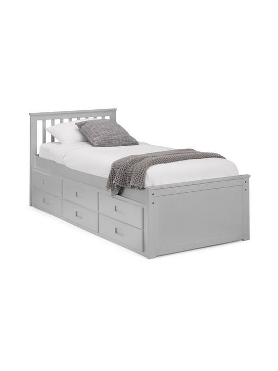 stillFront image of julian-bowen-maise-childrens-bed-with-pull-out-guest-bed-and-drawers-grey