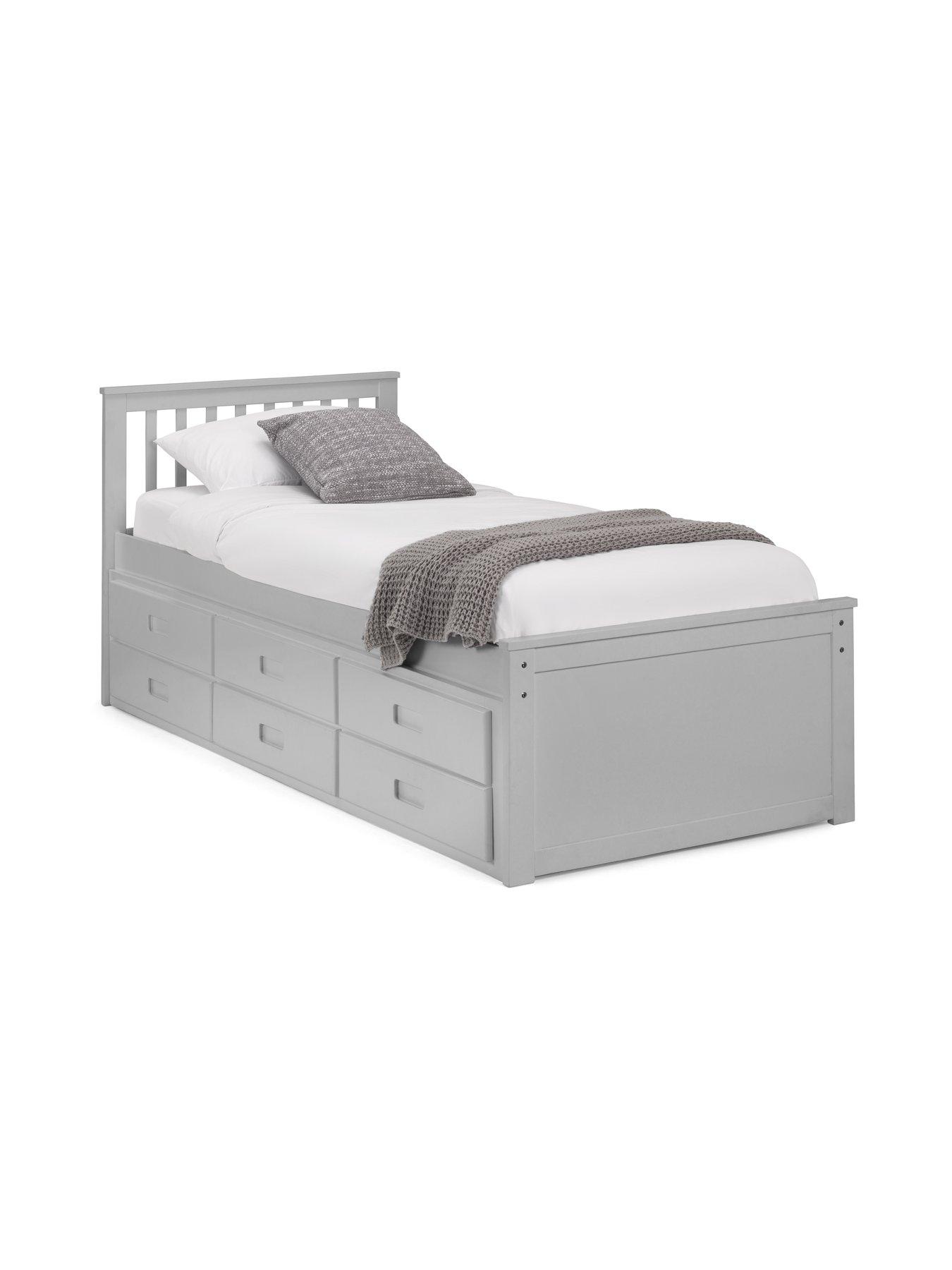 Image 2 of 6 of Julian Bowen Maise Children's Bed with Pull Out Guest Bed and Drawers - Grey