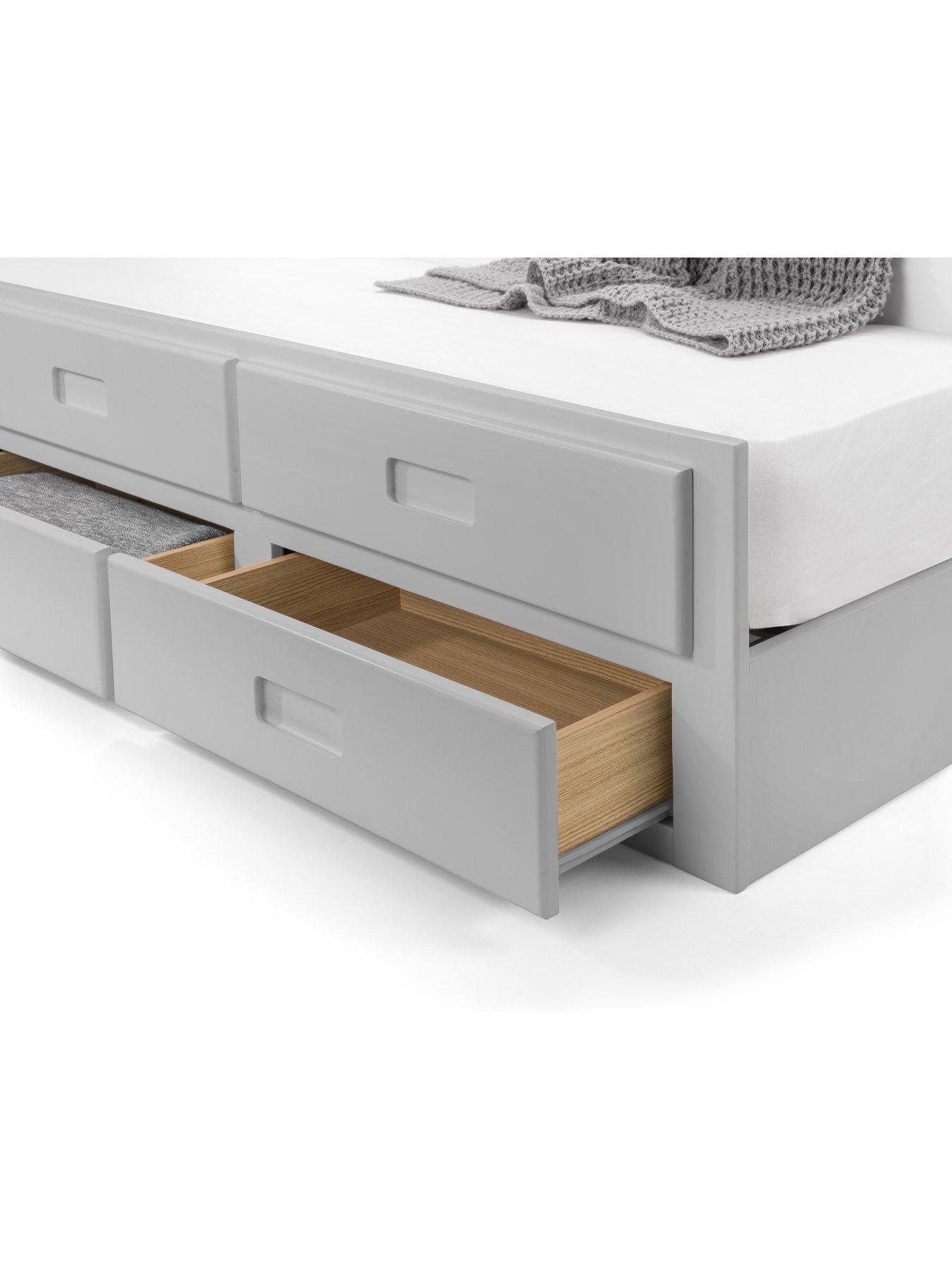 Image 4 of 6 of Julian Bowen Maise Children's Bed with Pull Out Guest Bed and Drawers - Grey