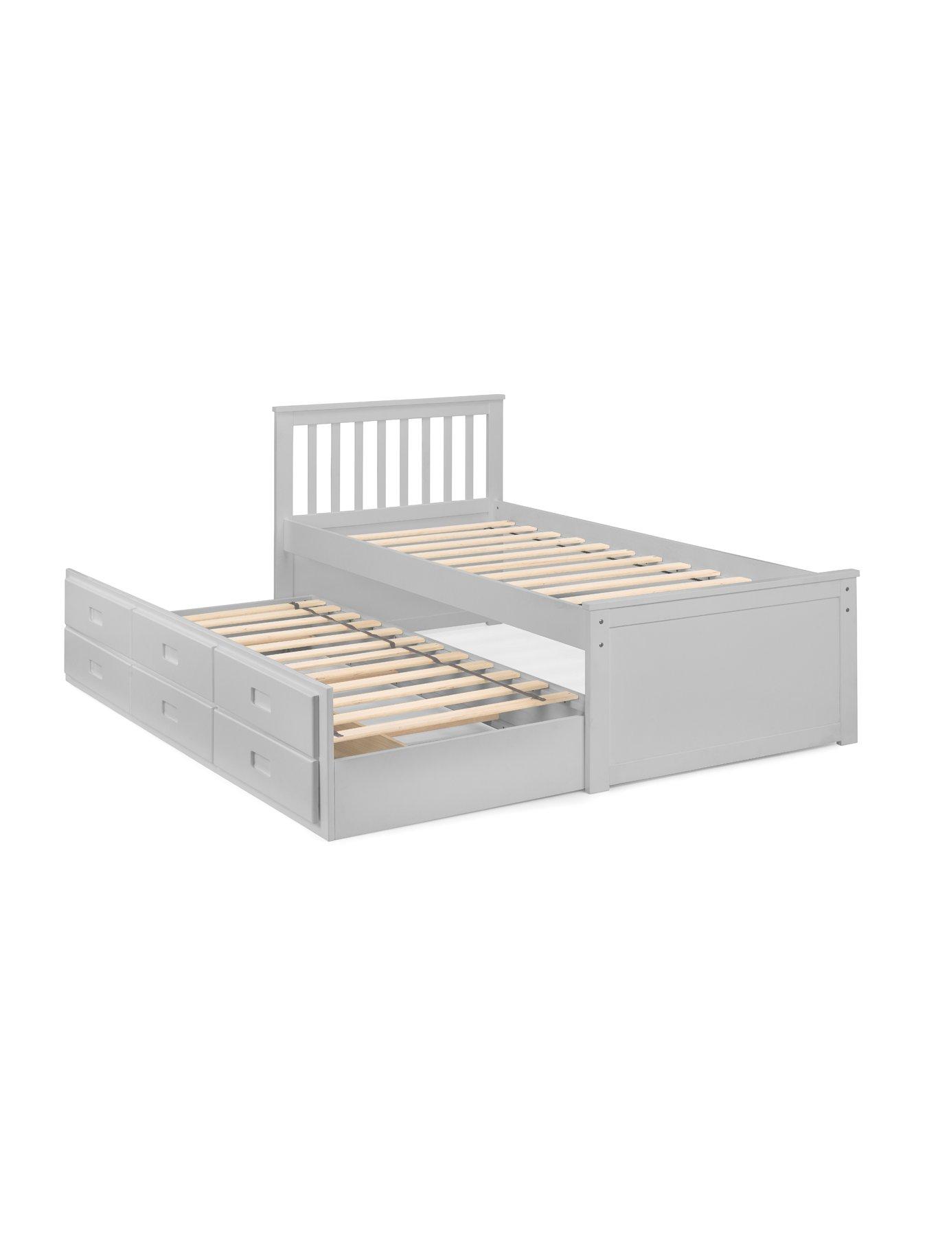 Image 5 of 6 of Julian Bowen Maise Children's Bed with Pull Out Guest Bed and Drawers - Grey