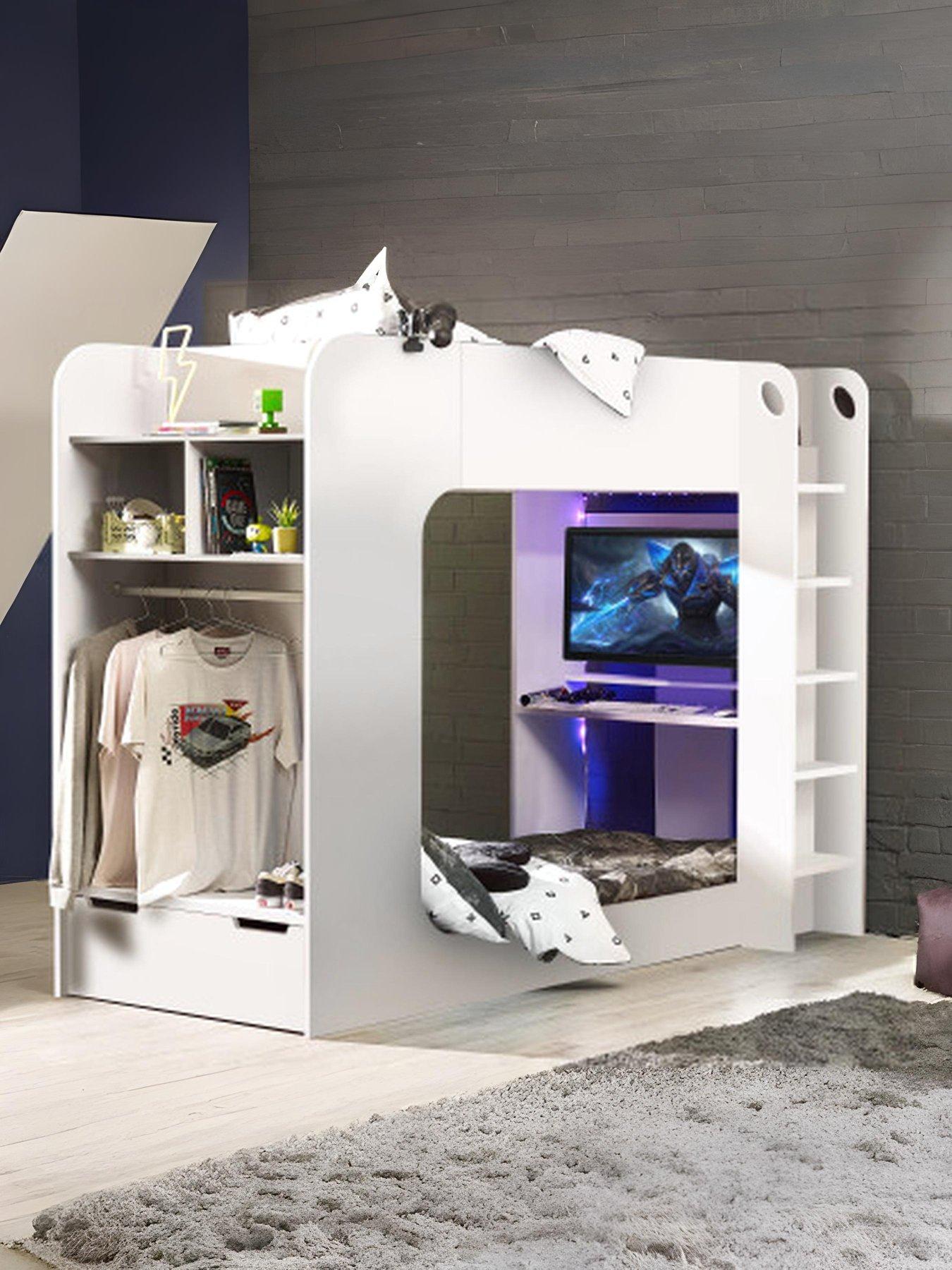 Julian Bowen Impact Gaming Bunk Bed - White