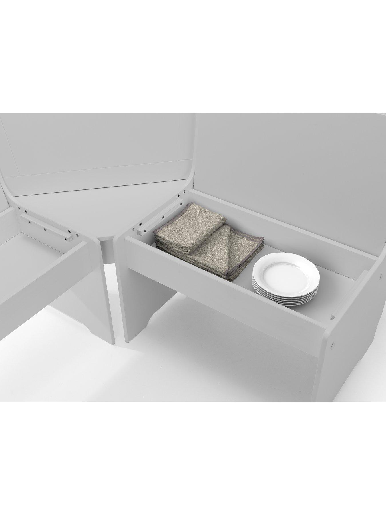 Image 4 of 6 of Julian Bowen Newport Corner Dining Set with Storage Bench