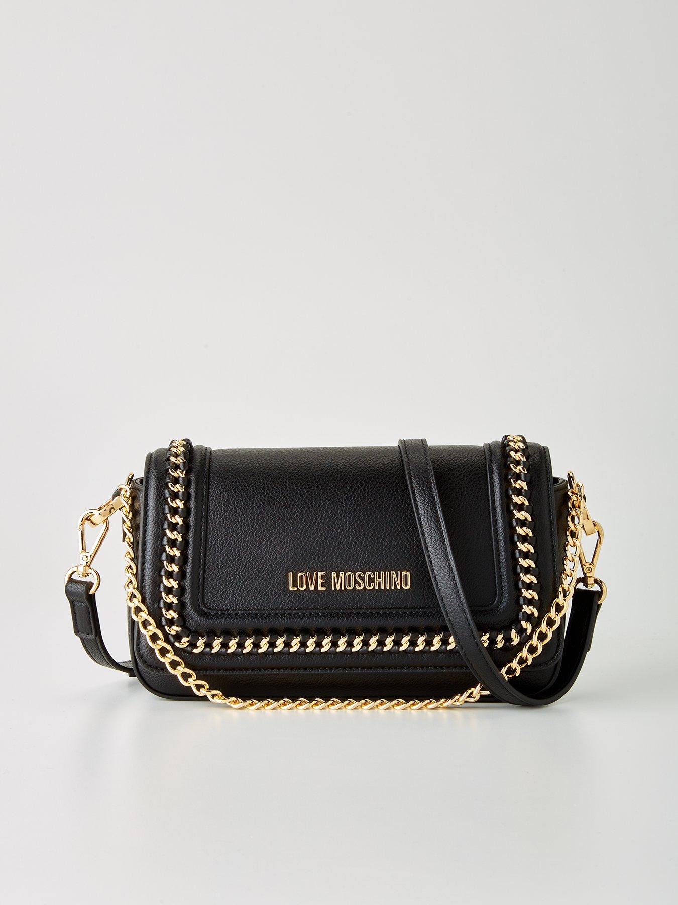 Chain Detail Small Cross body Bag Black