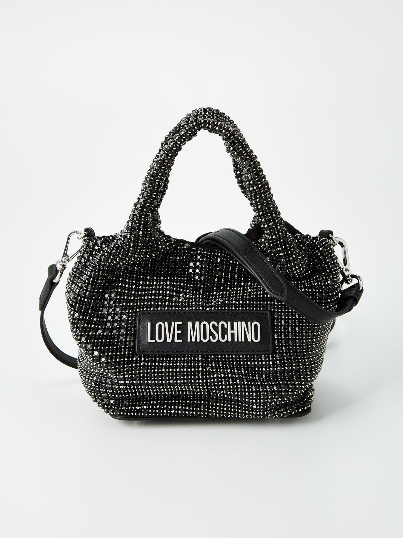 Mini Tote Glitter Bag Black