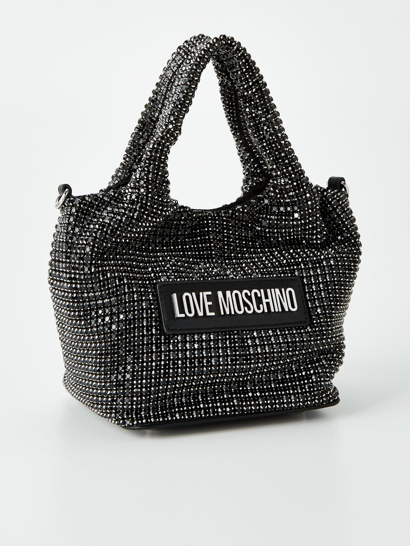 Mini Tote Glitter Bag Black