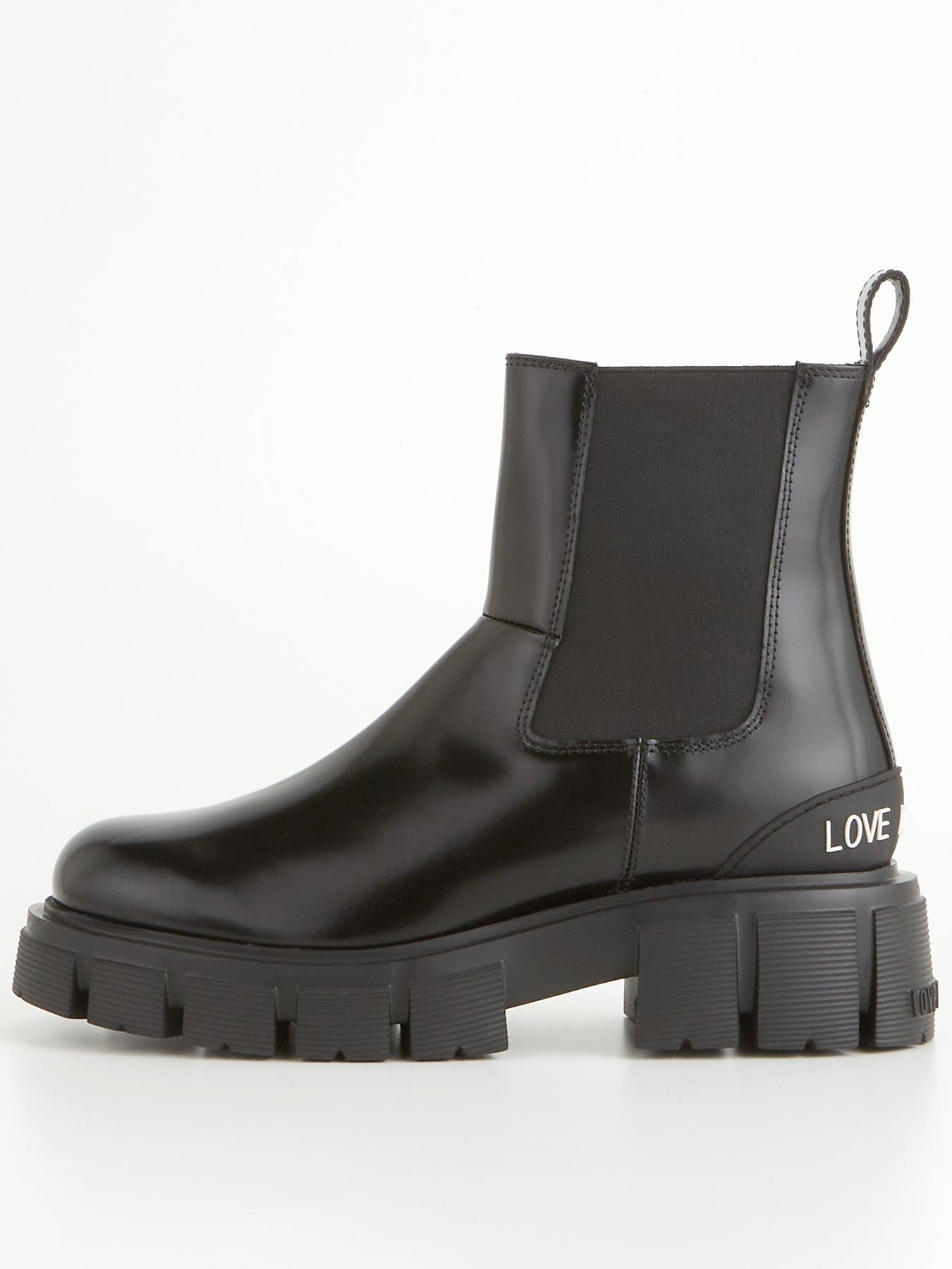 Platform Chunky Ankle Boots Black