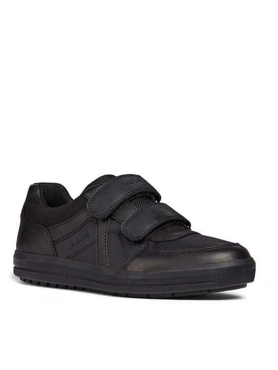 Geox Boys Arzach Double Strap School Shoe - Black | very.co.uk