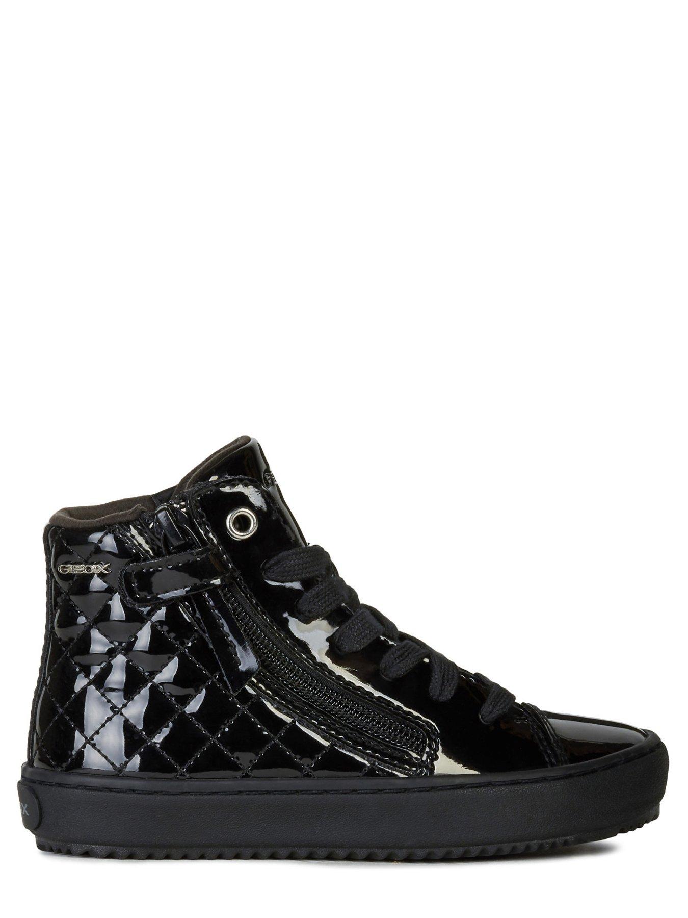 Image 2 of 4 of Geox Girls Kalispera Lace Up Patent High Top School Shoe
