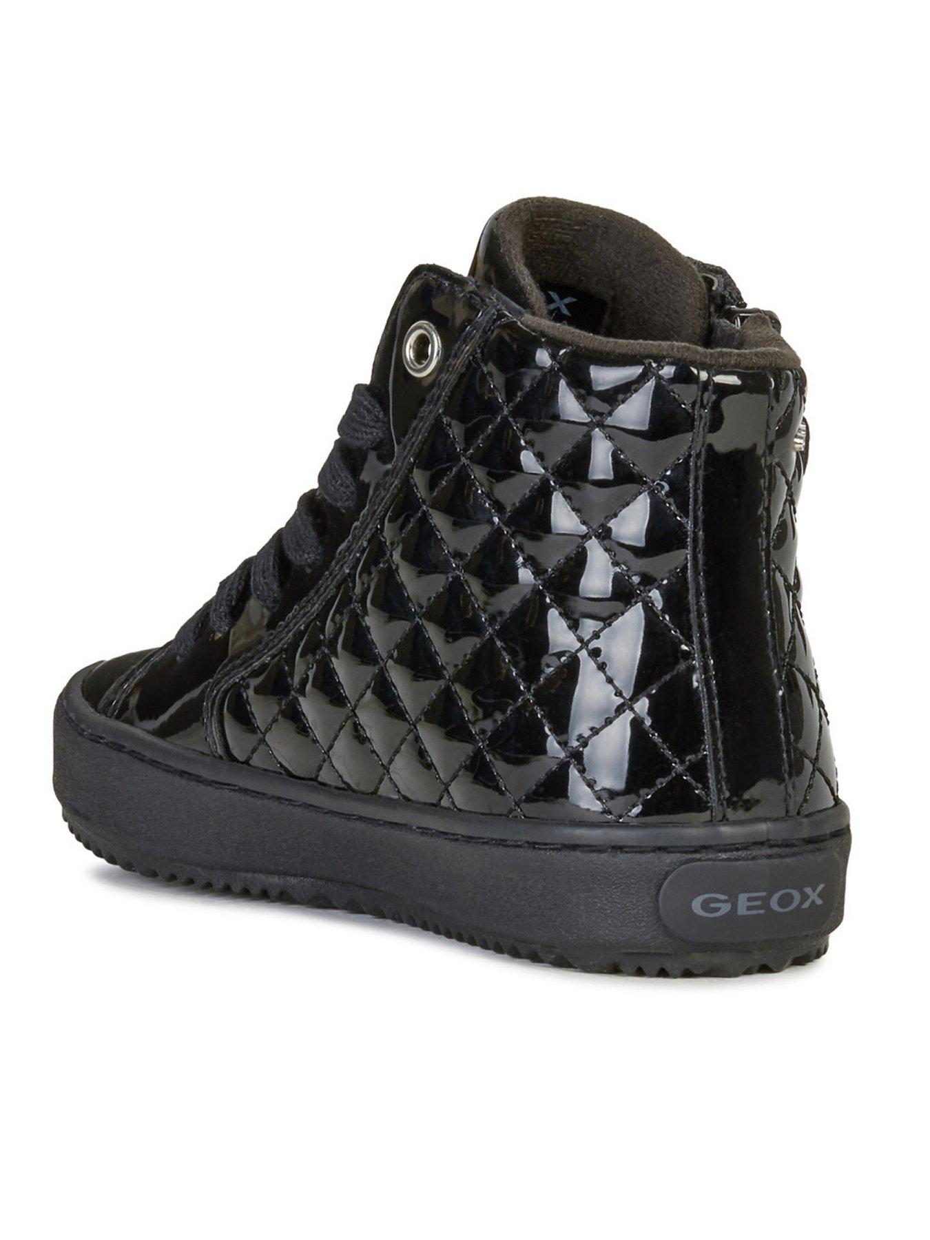 Image 3 of 4 of Geox Girls Kalispera Lace Up Patent High Top School Shoe