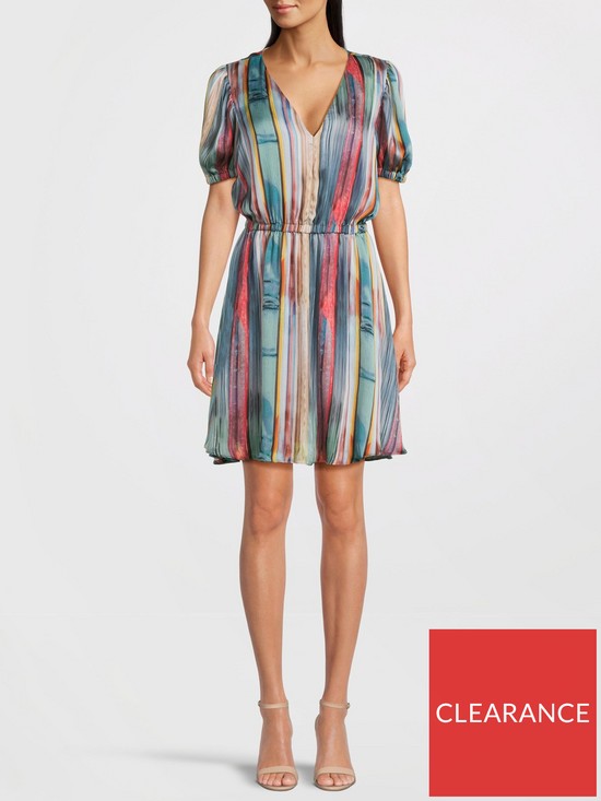 front image of ps-paul-smith-short-glass-stripe-dress-multi
