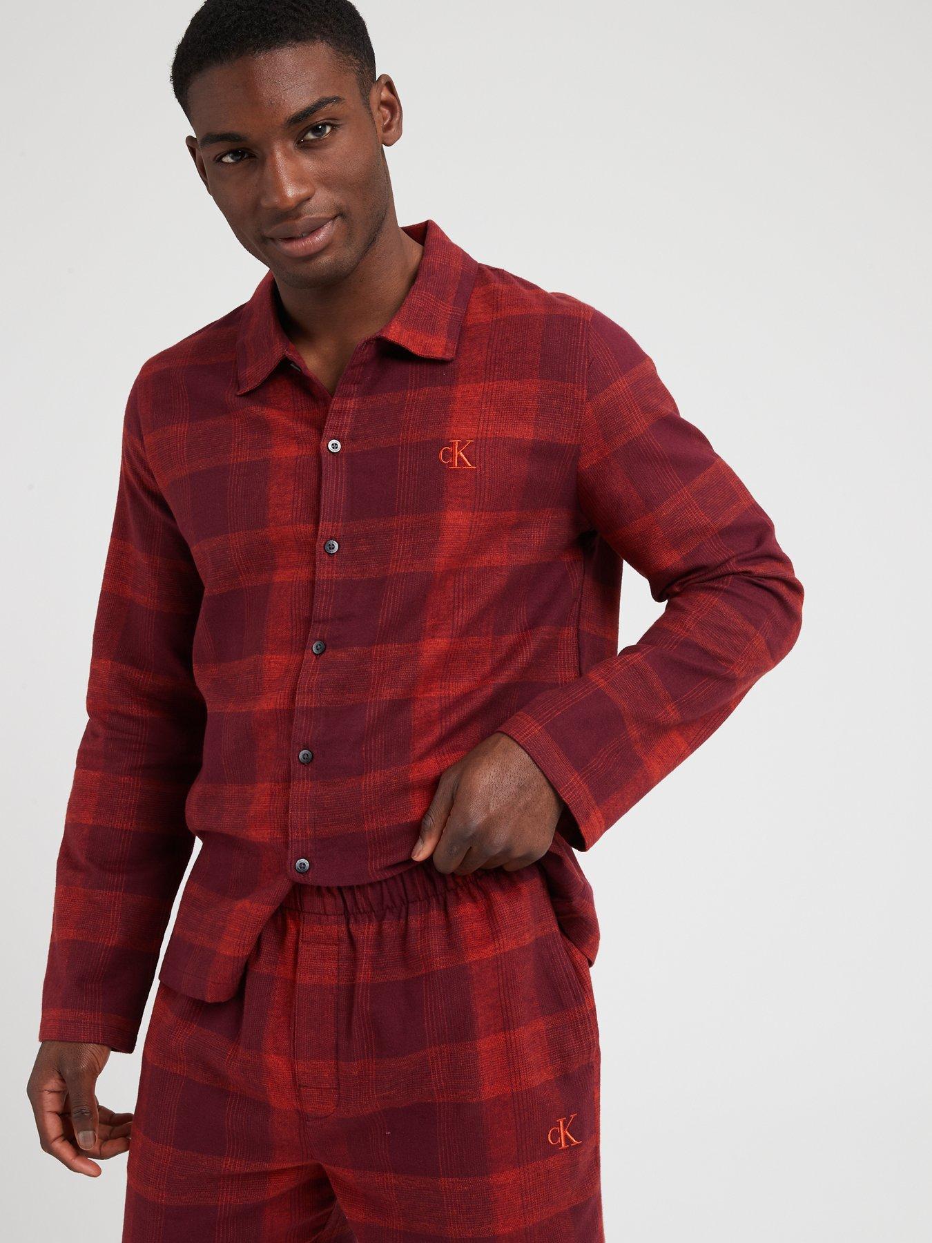 Calvin Klein Long Sleeve Pyjama Pants Set Red Very