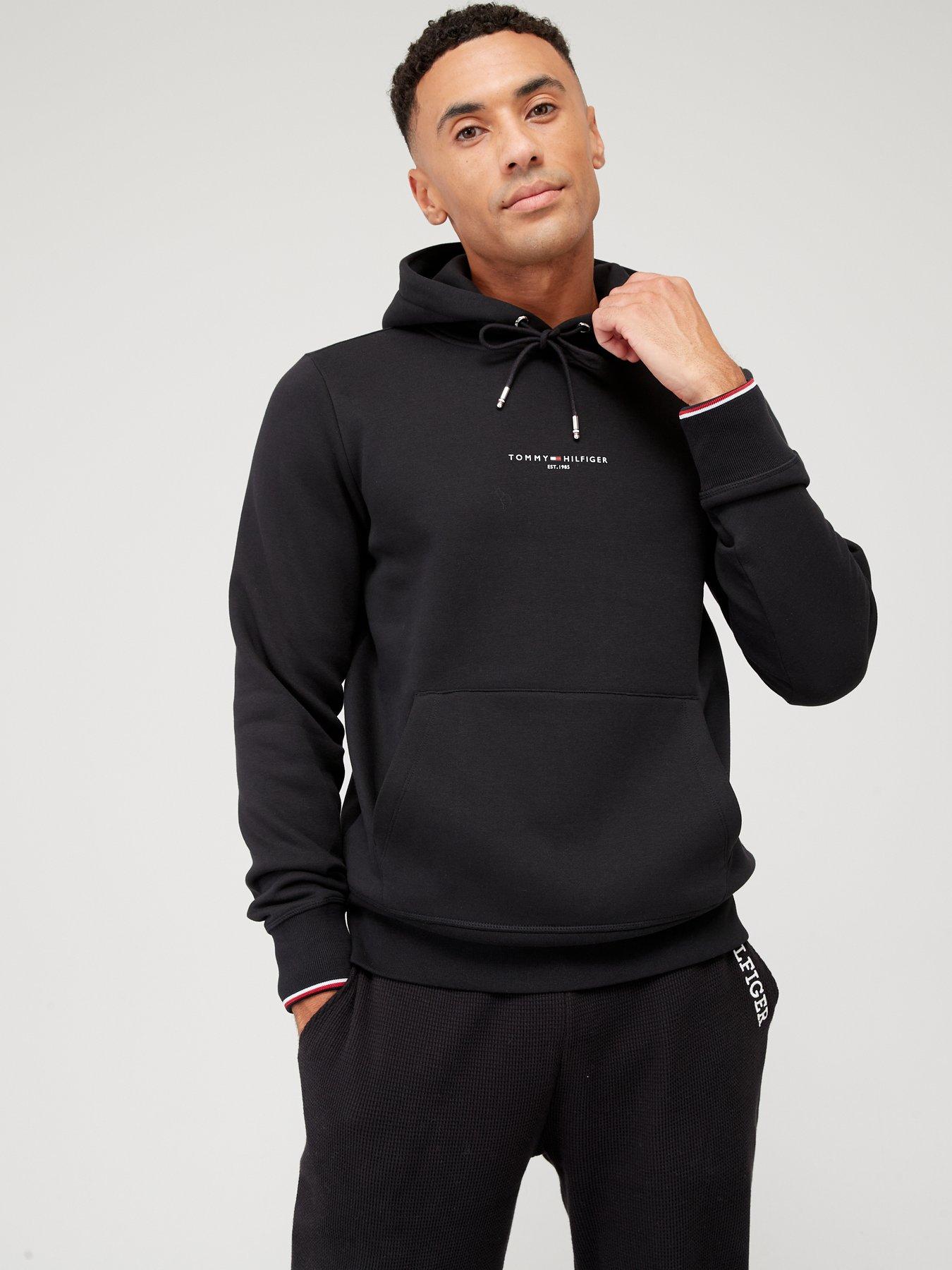 Black tommy hilfiger clearance hoodie