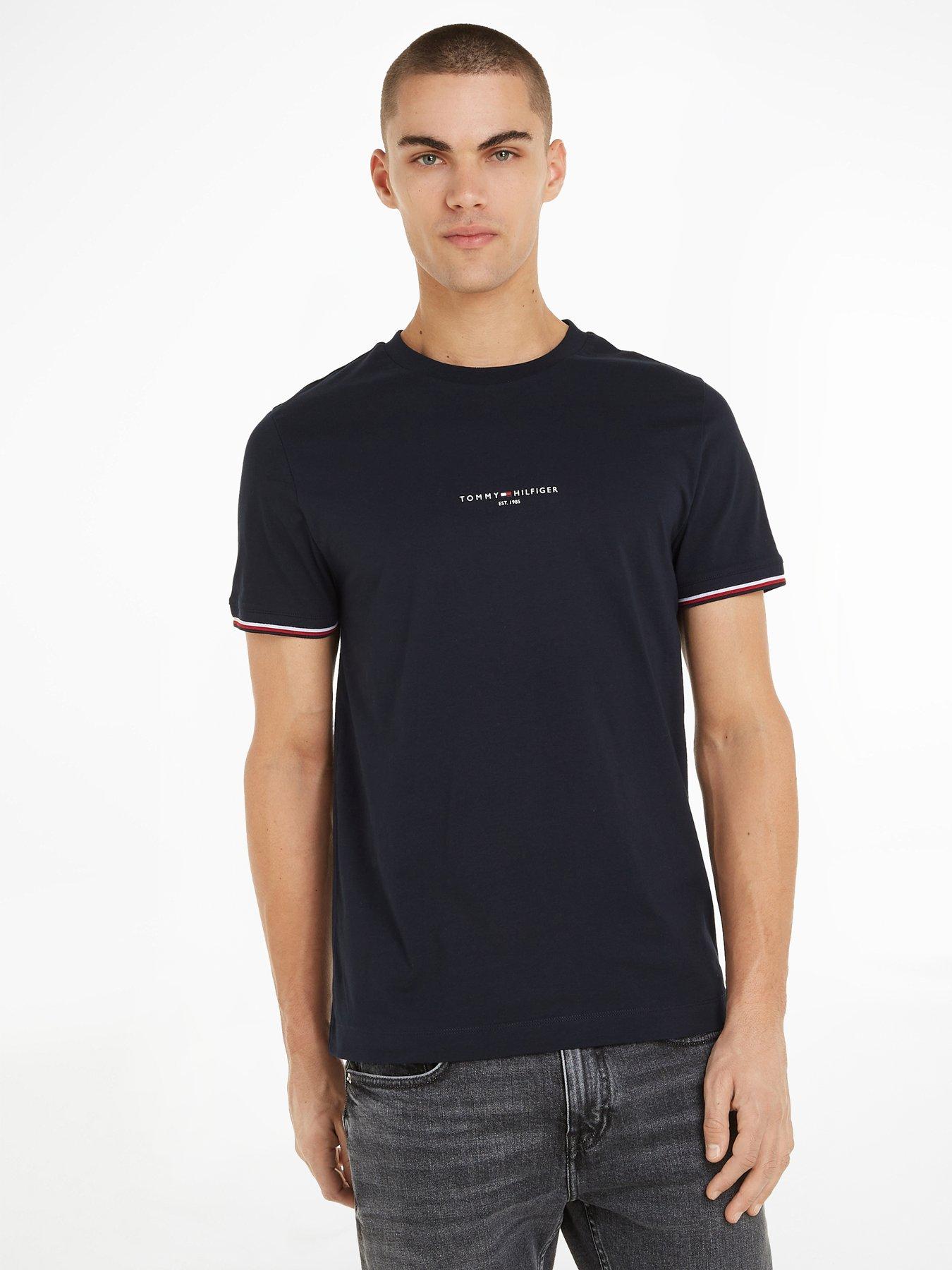 undefined Tommy Logo Tipped T-shirt - Navy