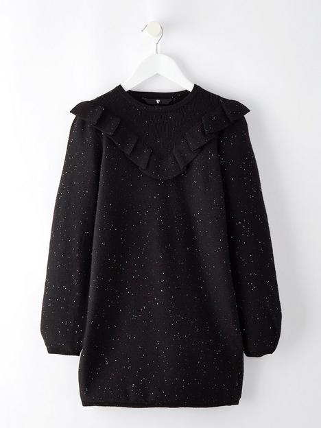 v-by-very-girls-knittednbspglitter-dress-black