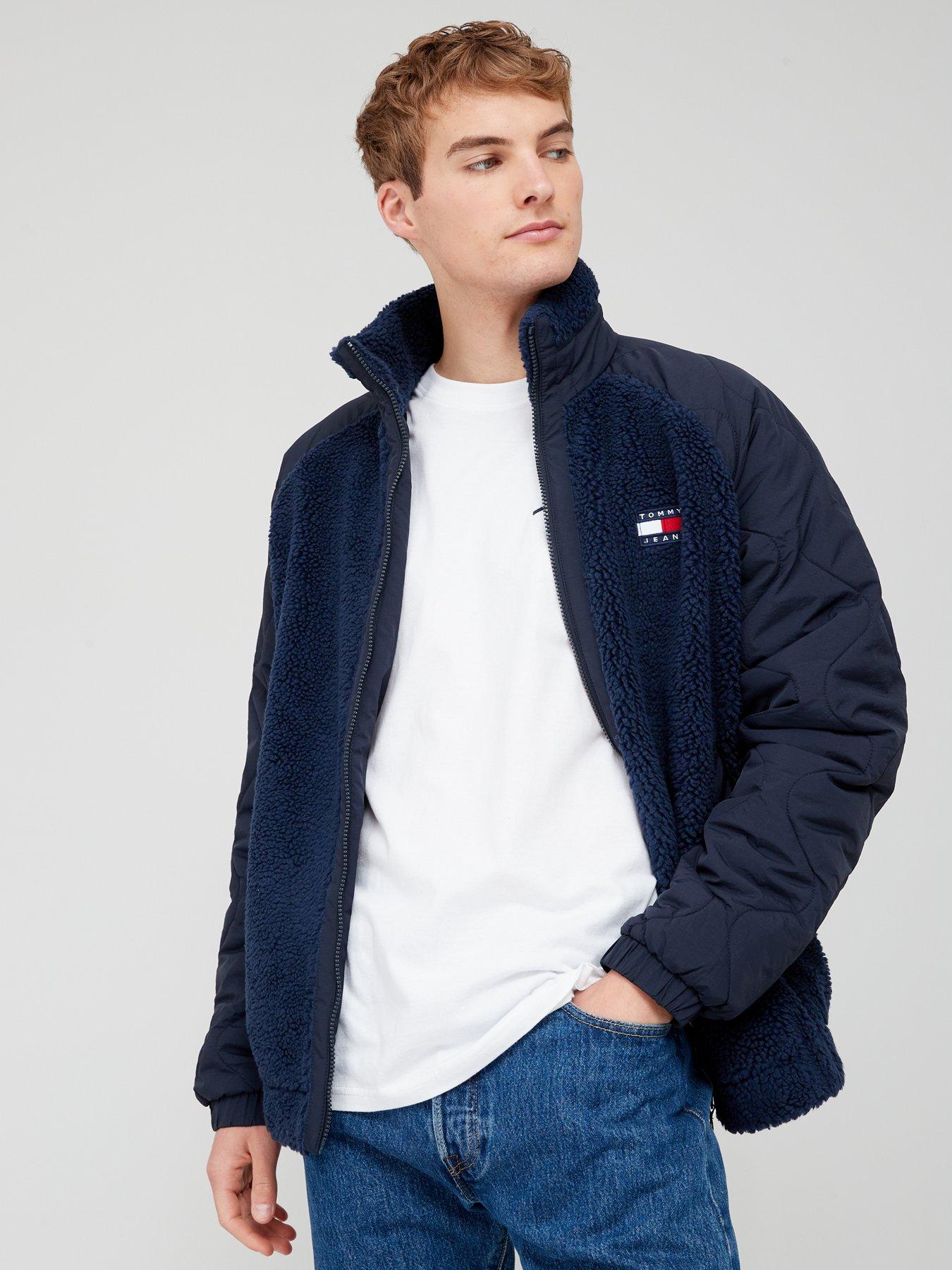 Navy on sale sherpa jacket