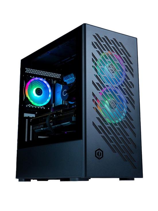 front image of cyberpower-oe718-gaming-pc-intel-core-i7-12700kf-rtx-4070-16gb-ram-1tb-m2-nvme-ssd