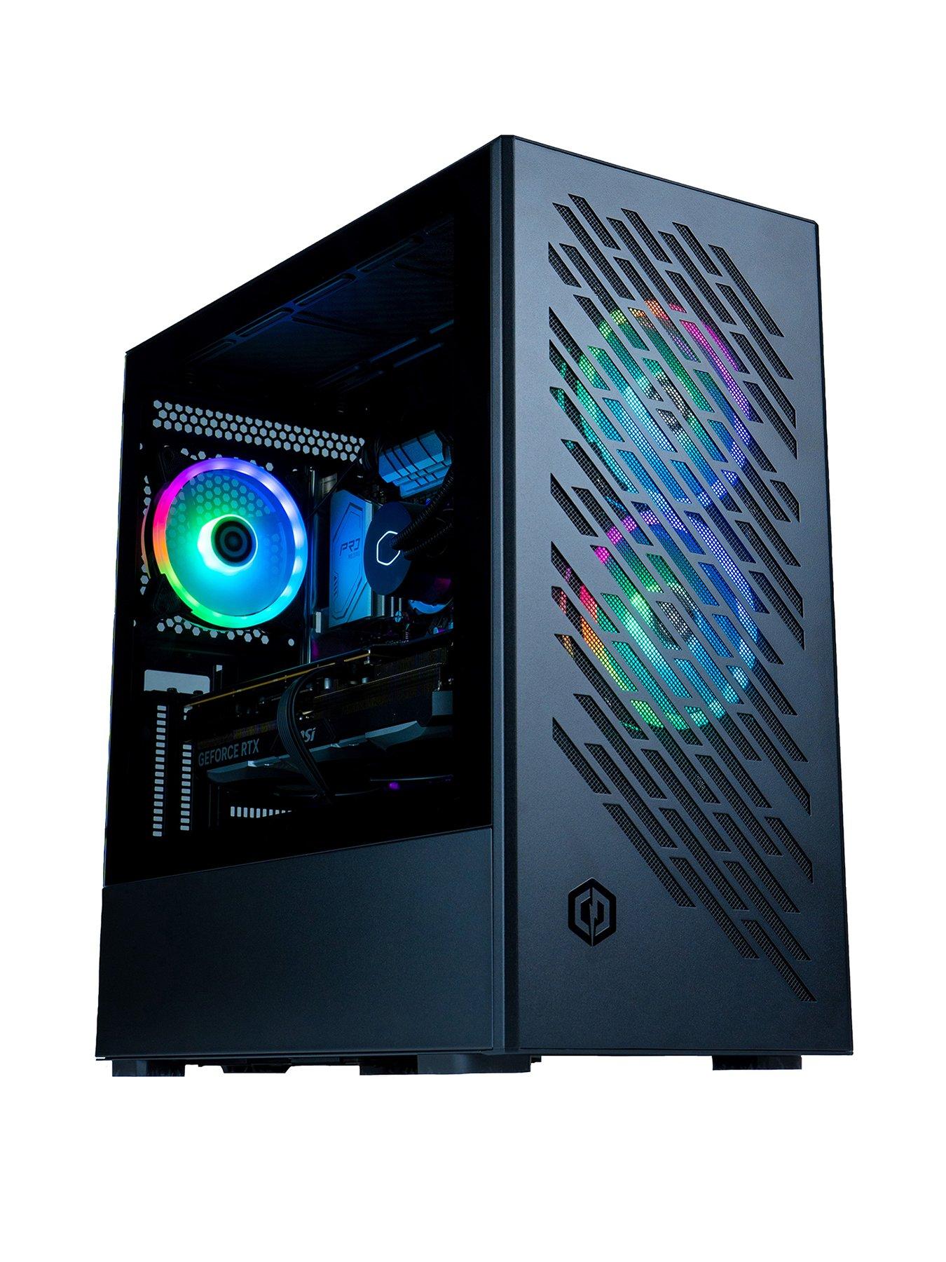 Image 1 of 6 of CyberPower PC OE718 Gaming PC - Intel Core i7 13700KF, RTX 4070, 32GB DDR5 RAM, 1TB M.2 NVMe SSD