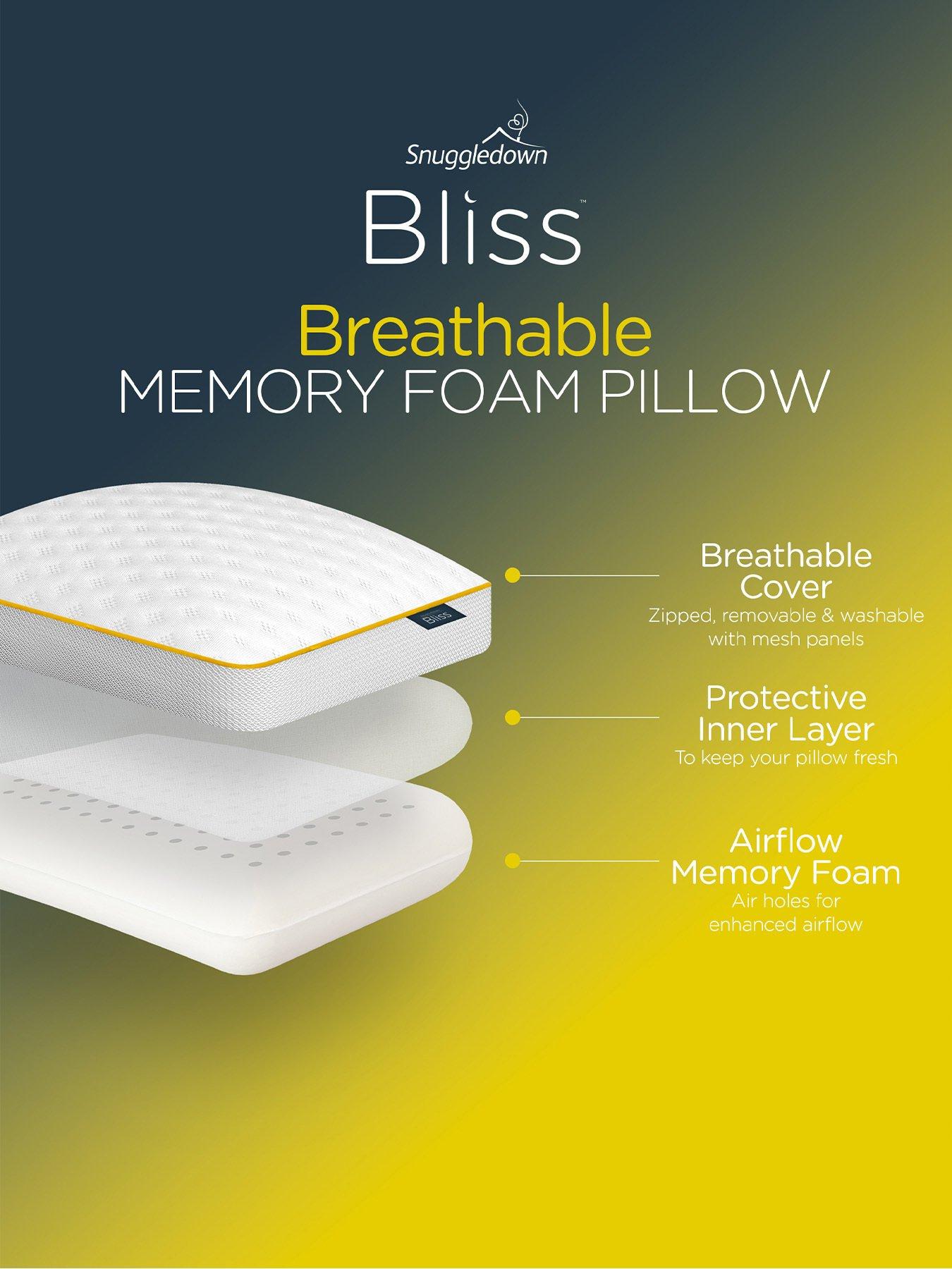 Image 3 of 7 of Snuggledown of Norway Bliss Extra Deep Breathable Pillow - White