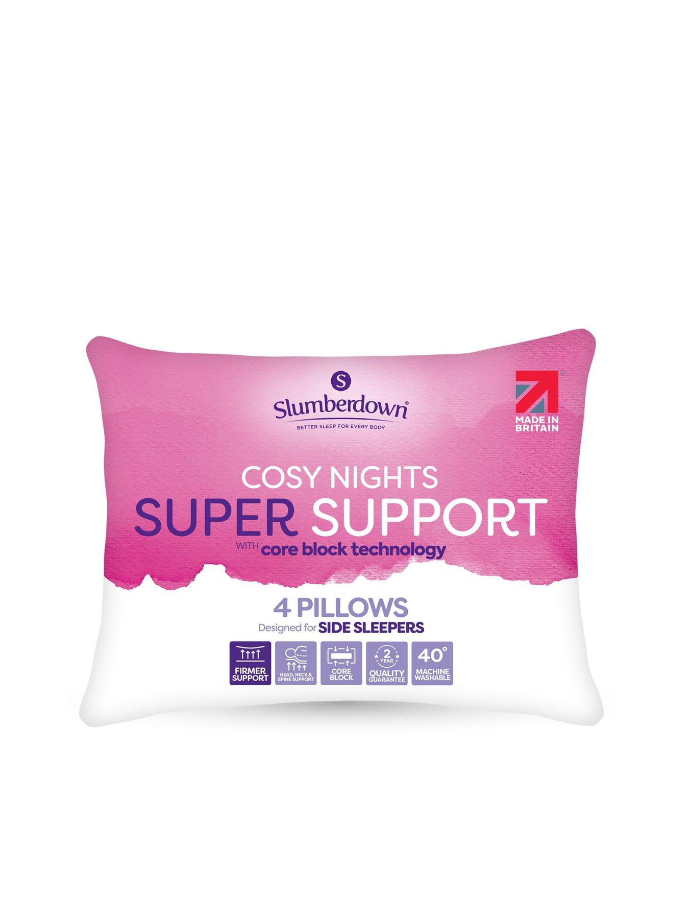 Image 1 of 7 of Slumberdown Cosy Nights Super Support Pack of 4 Pillows - White
