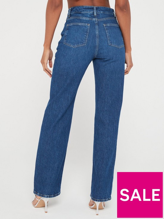 stillFront image of v-by-very-wide-leg-jeans-with-stretch-dark-wash-blue