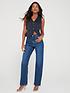  image of v-by-very-wide-leg-jeans-with-stretch-dark-wash-blue