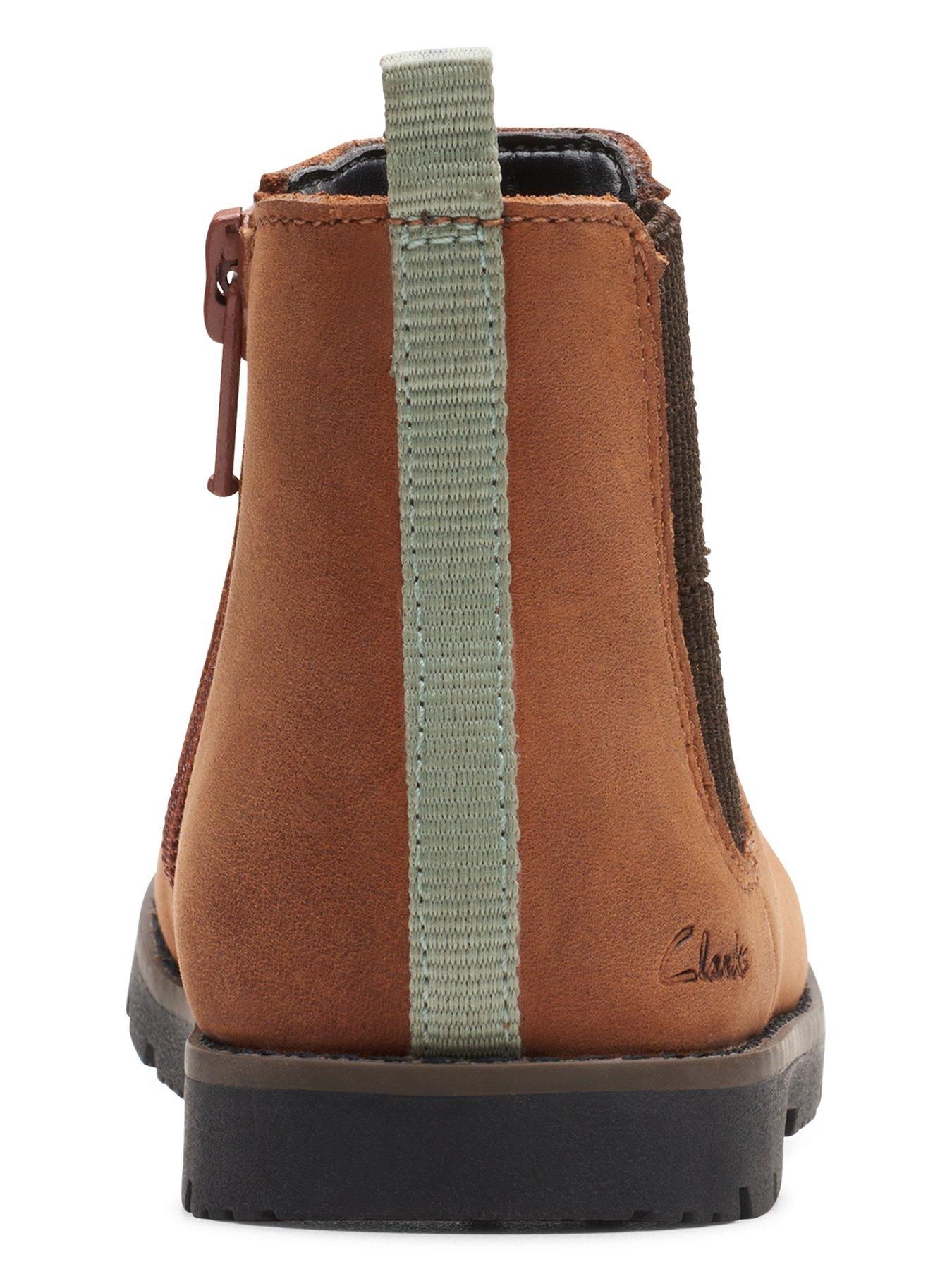 Clarks childrens cheap leather boots