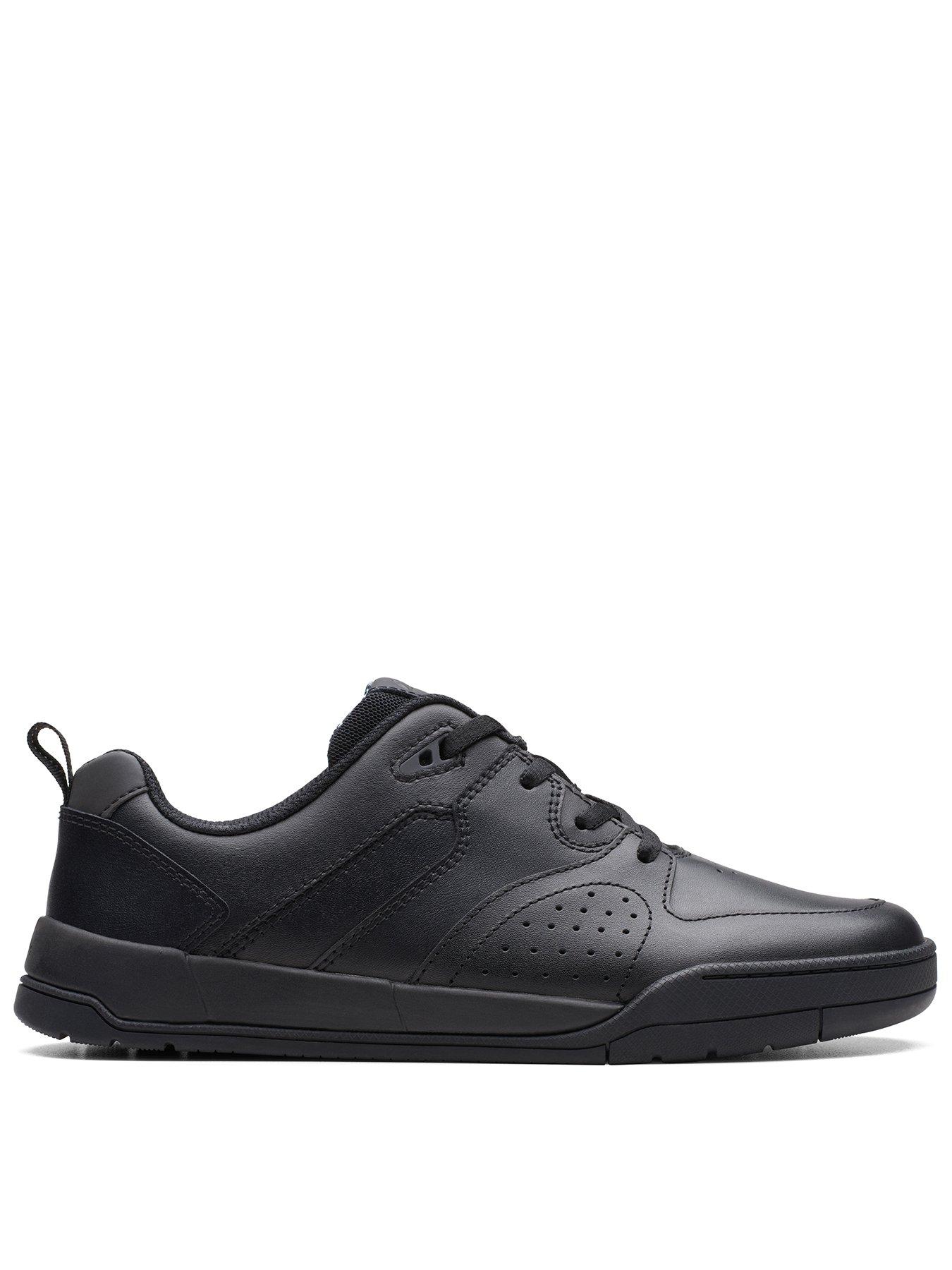 Clarks boys black outlet shoes