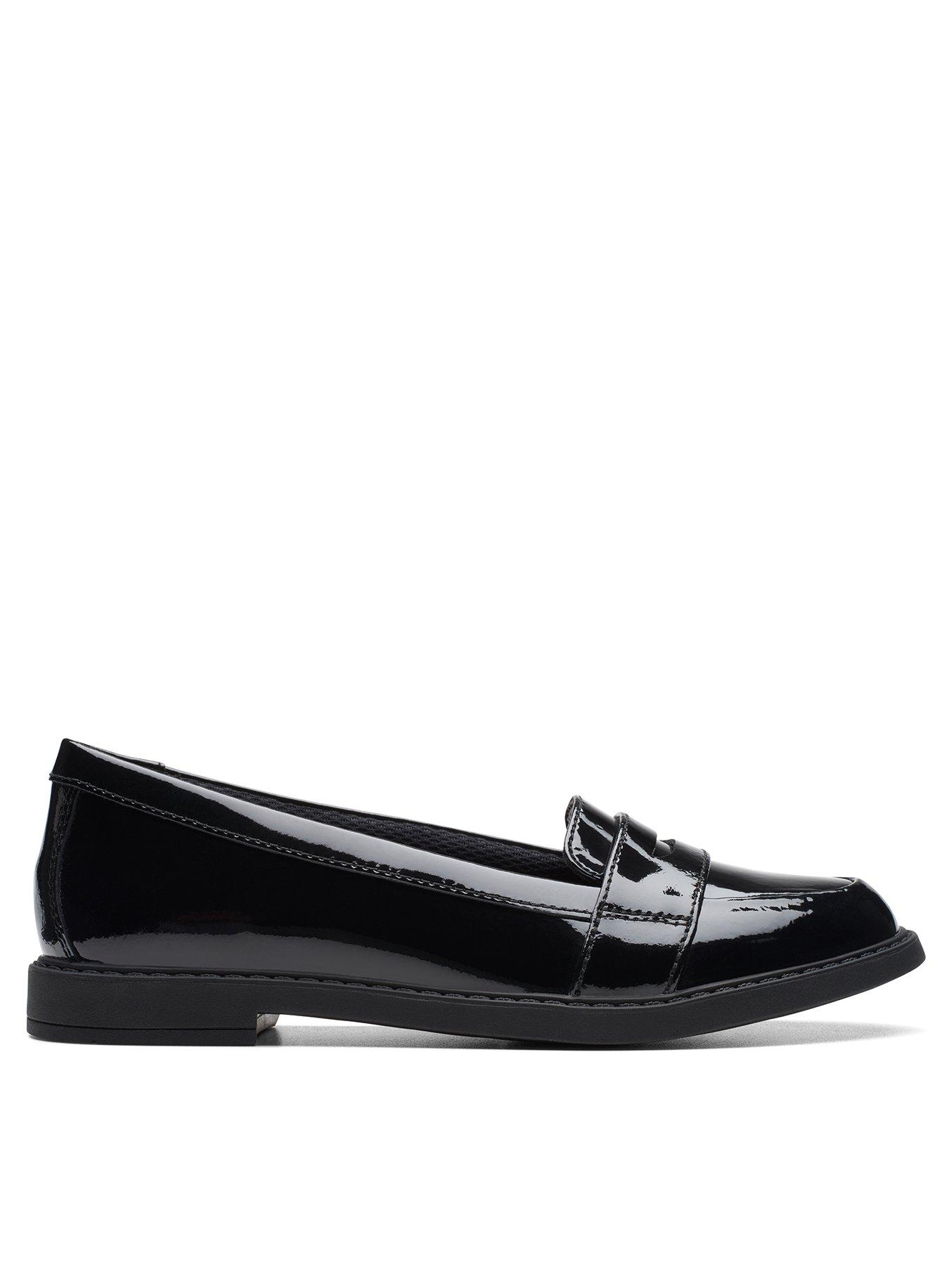 Clarks Kid Scalaloafer School Shoe, Black, Size 13.5 Younger